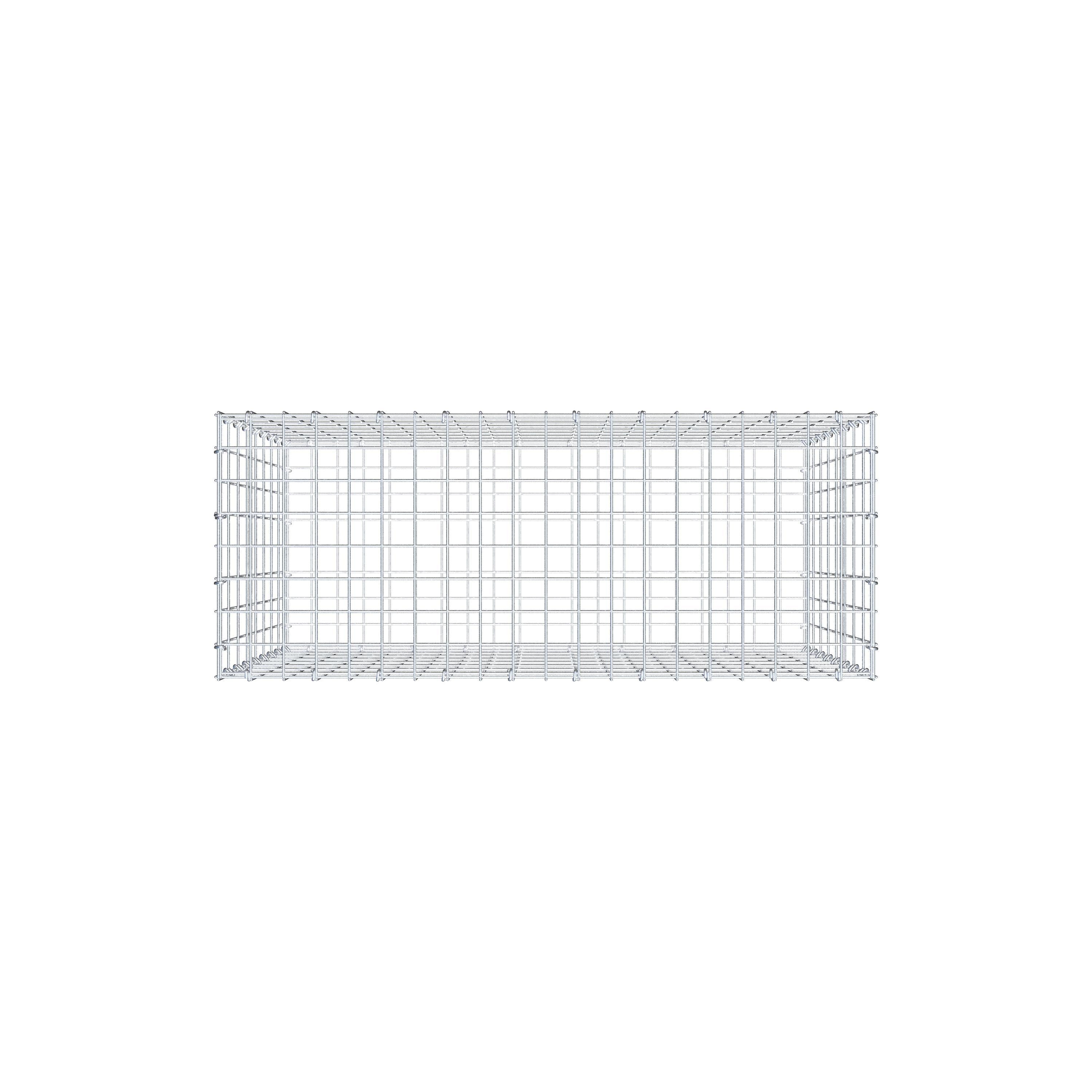 Gabion 100 cm x 80 cm x 40 cm (L x H x P), mailles 5 cm x 10 cm, anneau en C