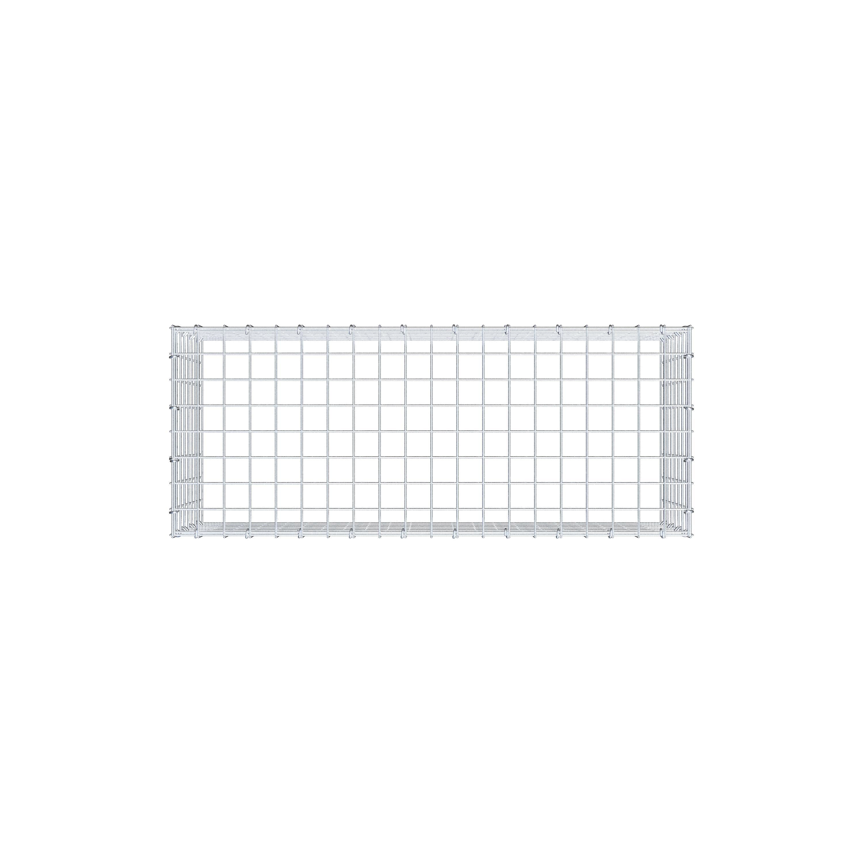 Gavión complementario de tipo 3 100 cm x 40 cm x 40 cm (largo x alto x fondo), malla 5 cm x 5 cm, anillo en C
