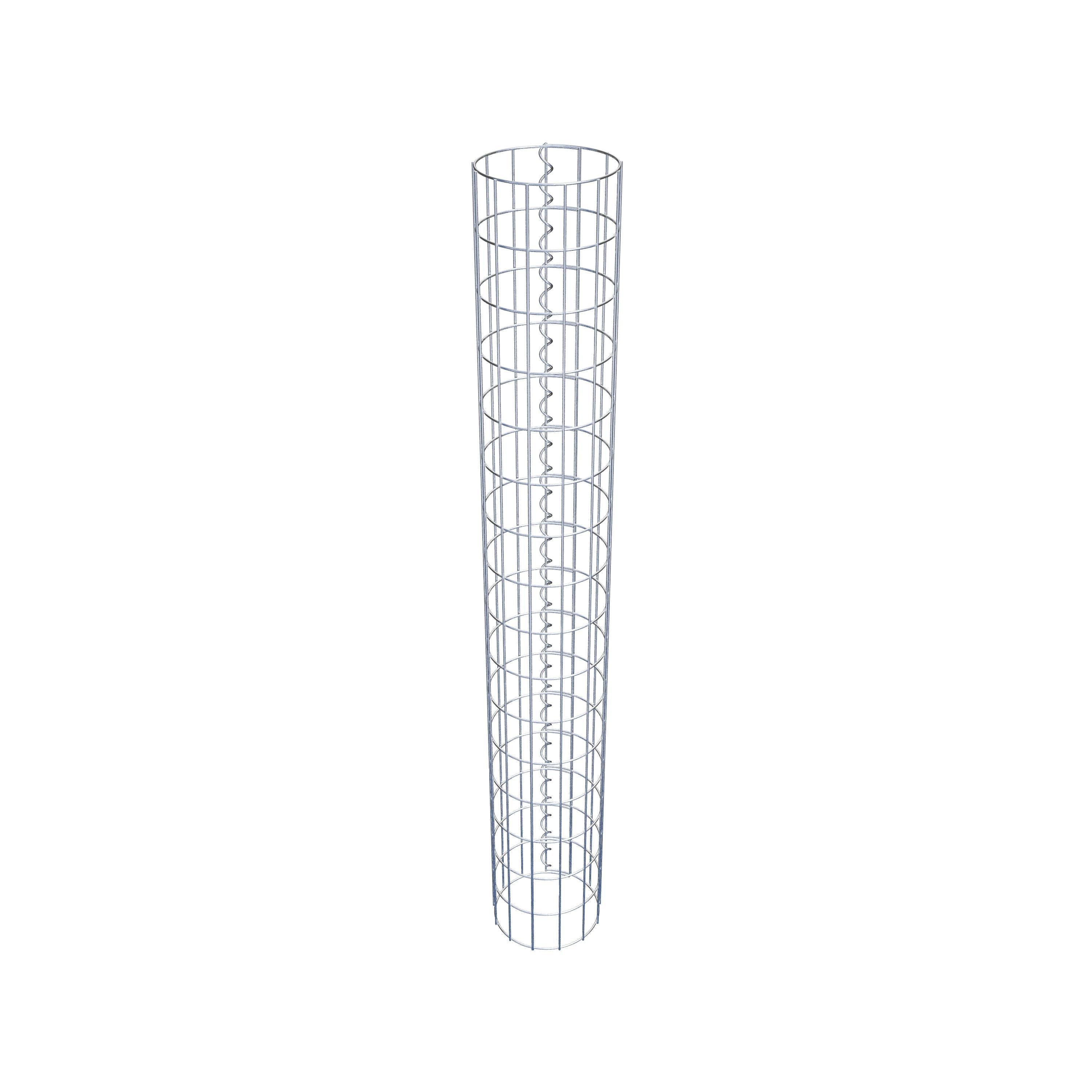 Gabionpelare rund 22 cm diameter, 160 cm höjd, maskstorlek 5 cm x 10 cm