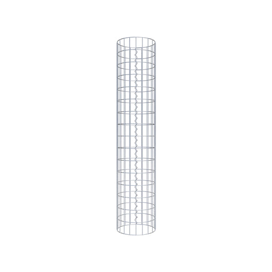 Gabion column around 32 cm diameter, 160 cm height, mesh size 5 cm x 10 cm
