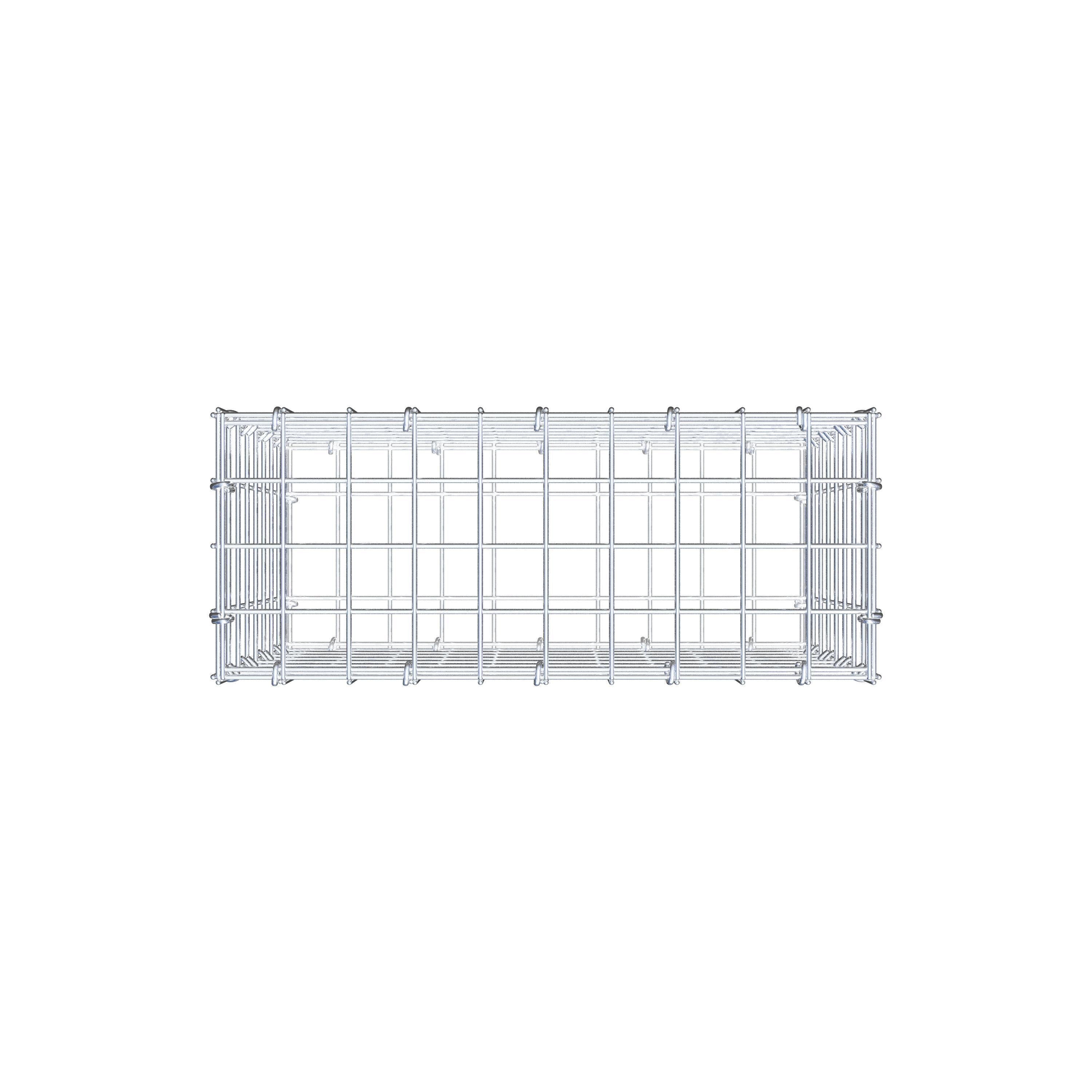 Gabion 50 cm x 40 cm x 20 cm (L x H x P), mailles 5 cm x 5 cm, anneau en C