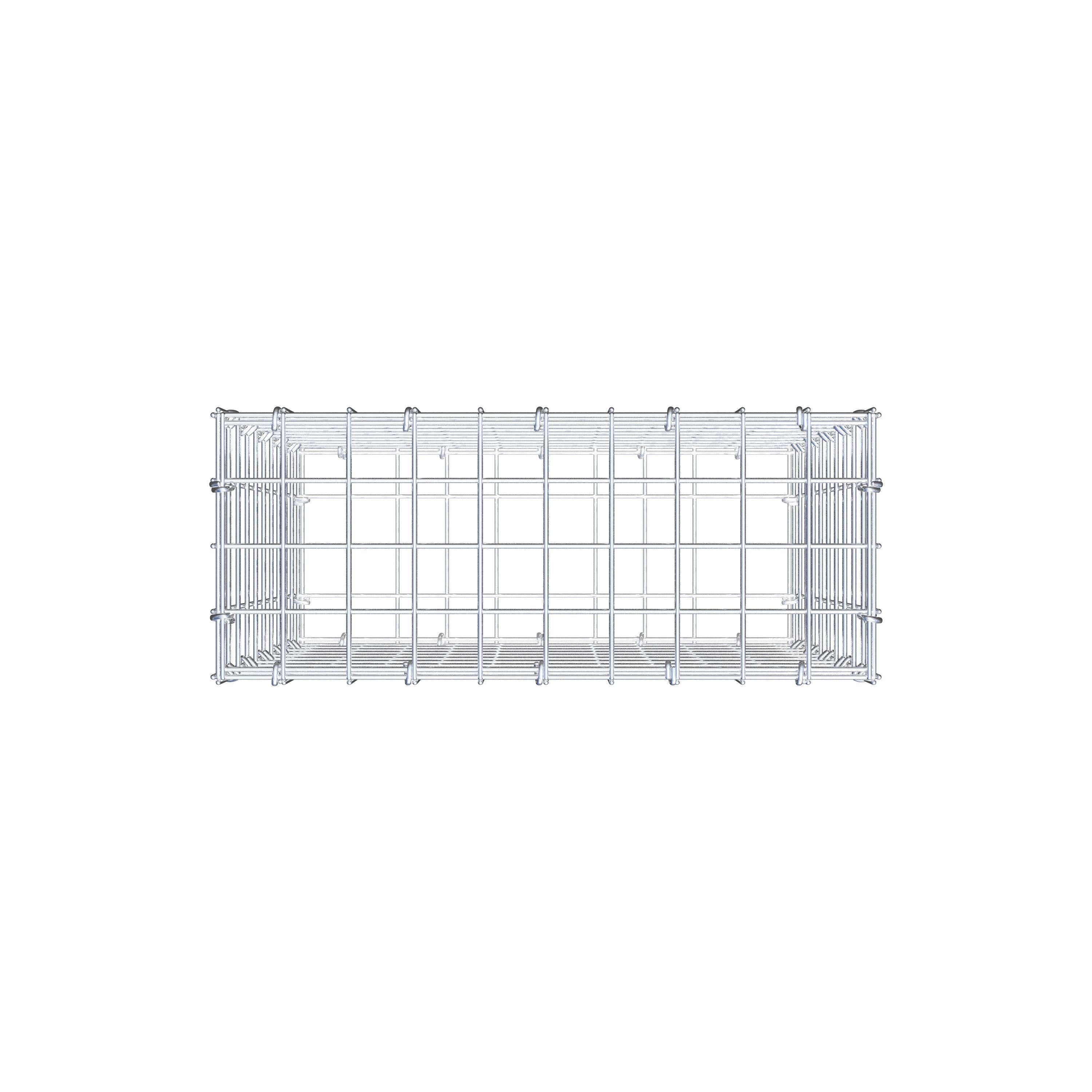 Gabione 50 cm x 50 cm x 20 cm (L x H x T), Maschenweite 5 cm x 5 cm, C-Ring