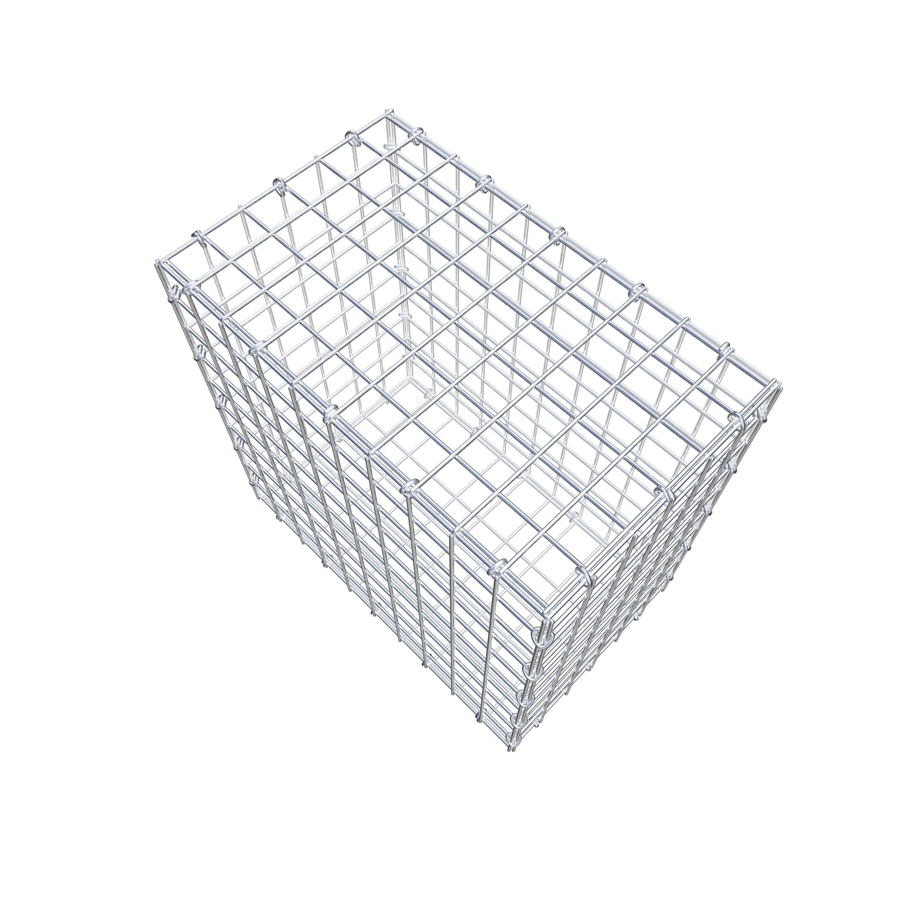 Gabion 50 cm x 50 cm x 30 cm (L x H x P), mailles 5 cm x 5 cm, anneau en C