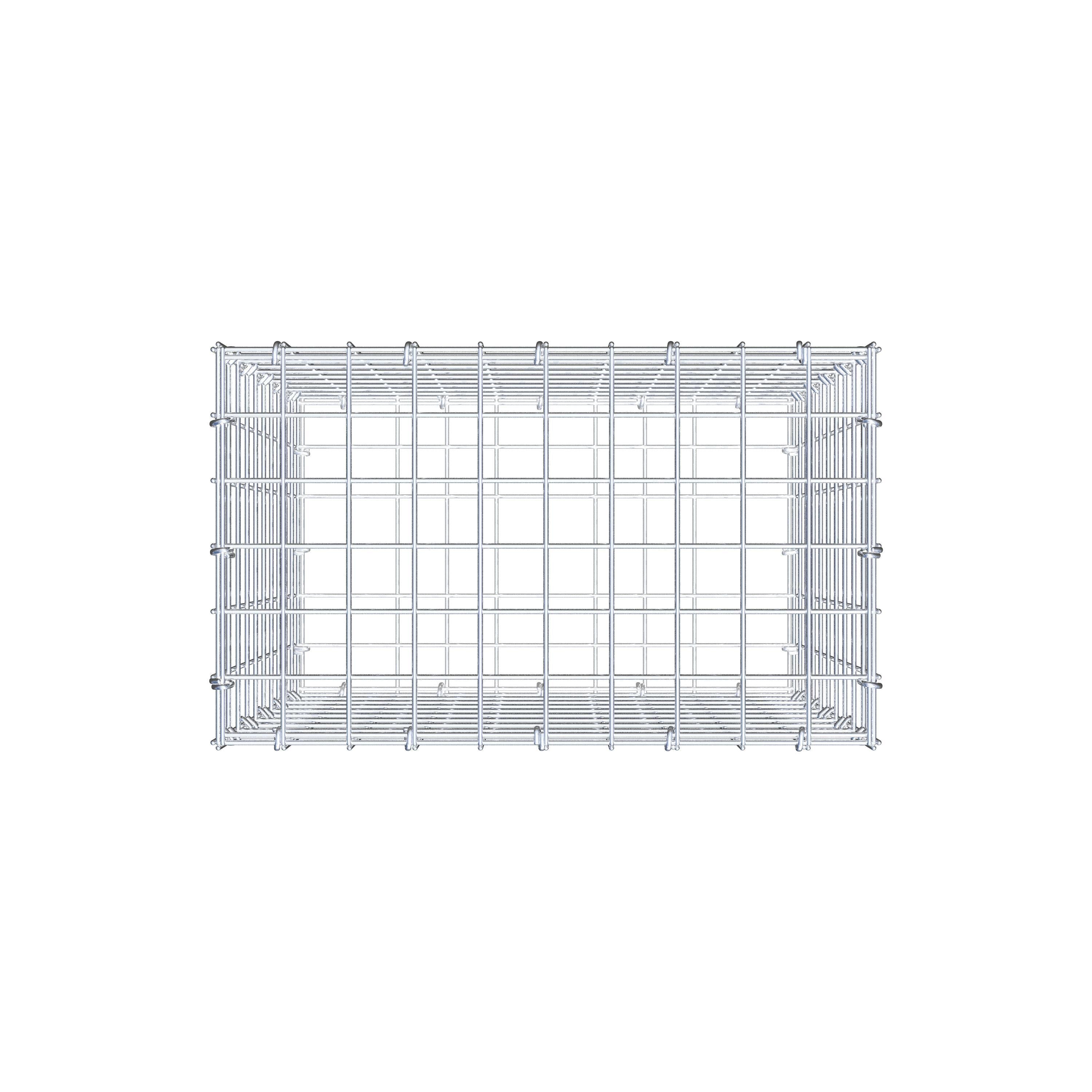 Gabion 50 cm x 50 cm x 30 cm (L x H x P), mailles 5 cm x 5 cm, anneau en C