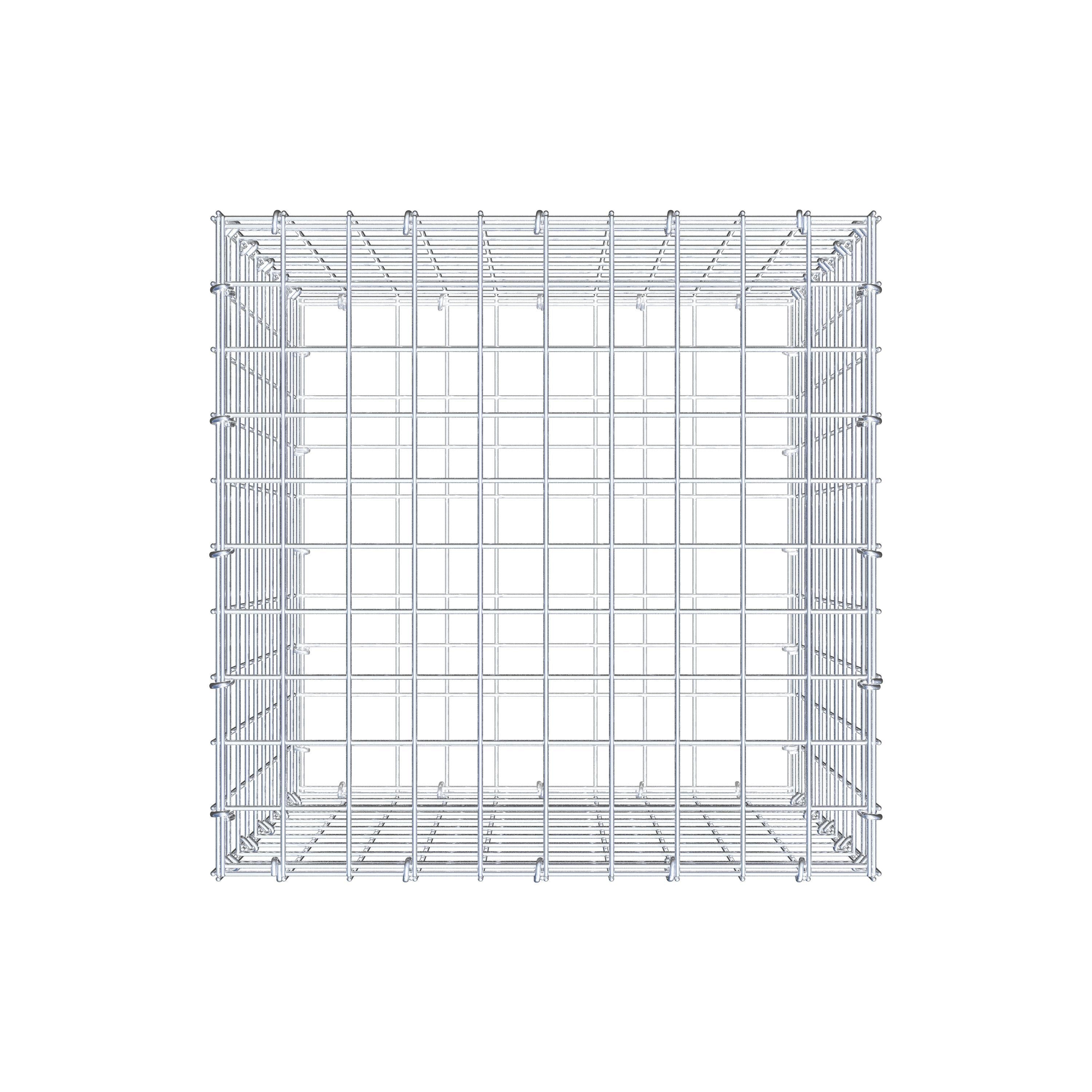 Gabião 50 cm x 50 cm x 50 cm (C x A x P), malhagem 5 cm x 5 cm, anel C
