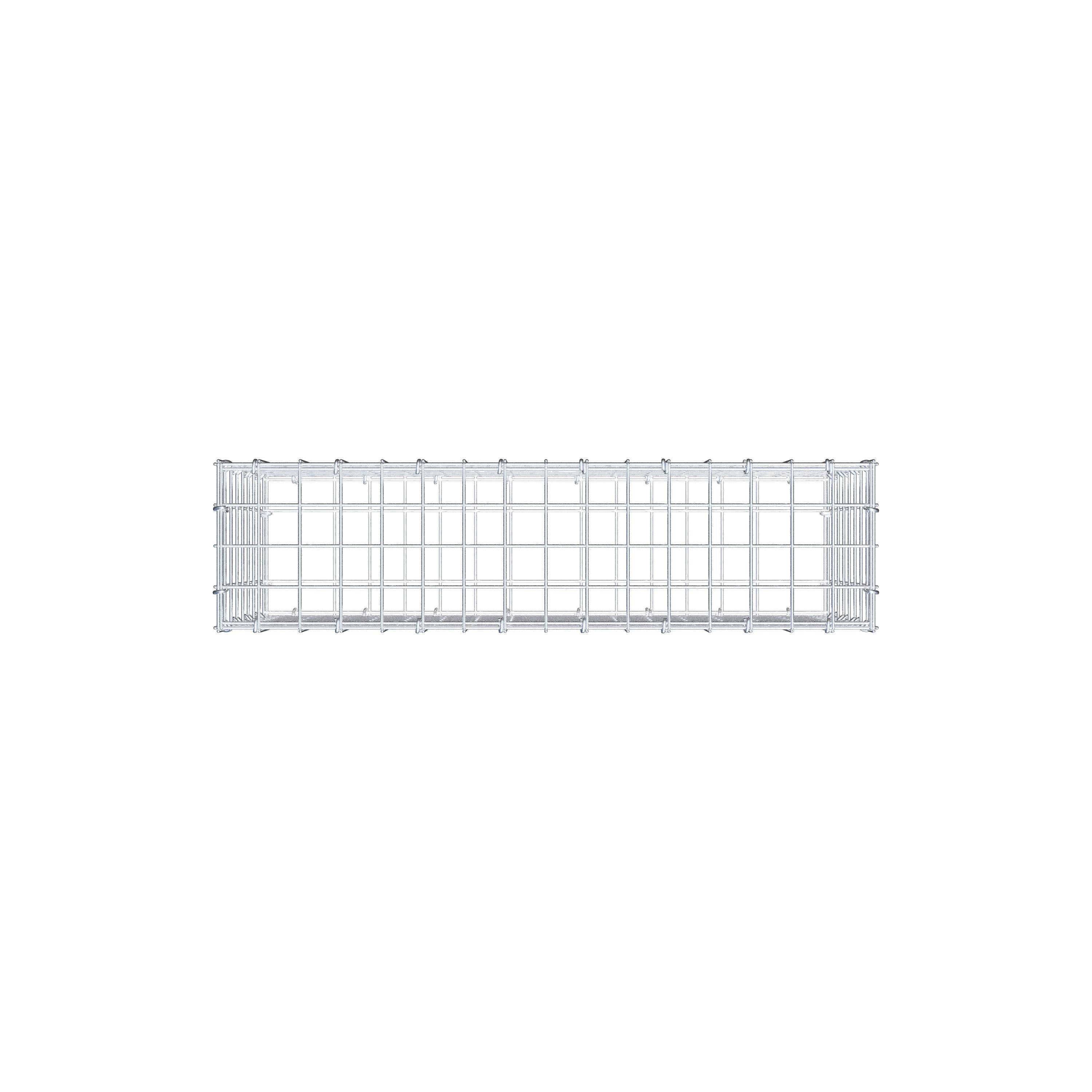 Gabione 80 cm x 40 cm x 20 cm (L x H x T), Maschenweite 5 cm x 5 cm, C-Ring