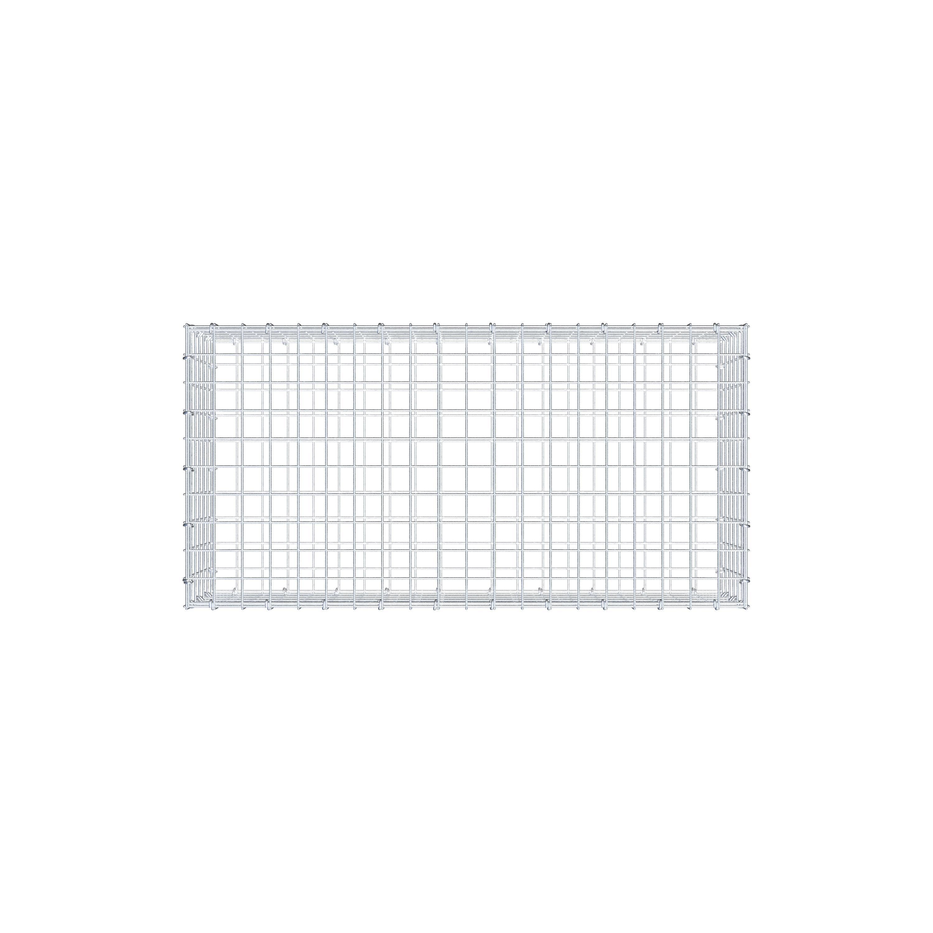 Gabion 100 cm x 30 cm x 50 cm (L x H x D), maskestørrelse 5 cm x 5 cm, C-ring