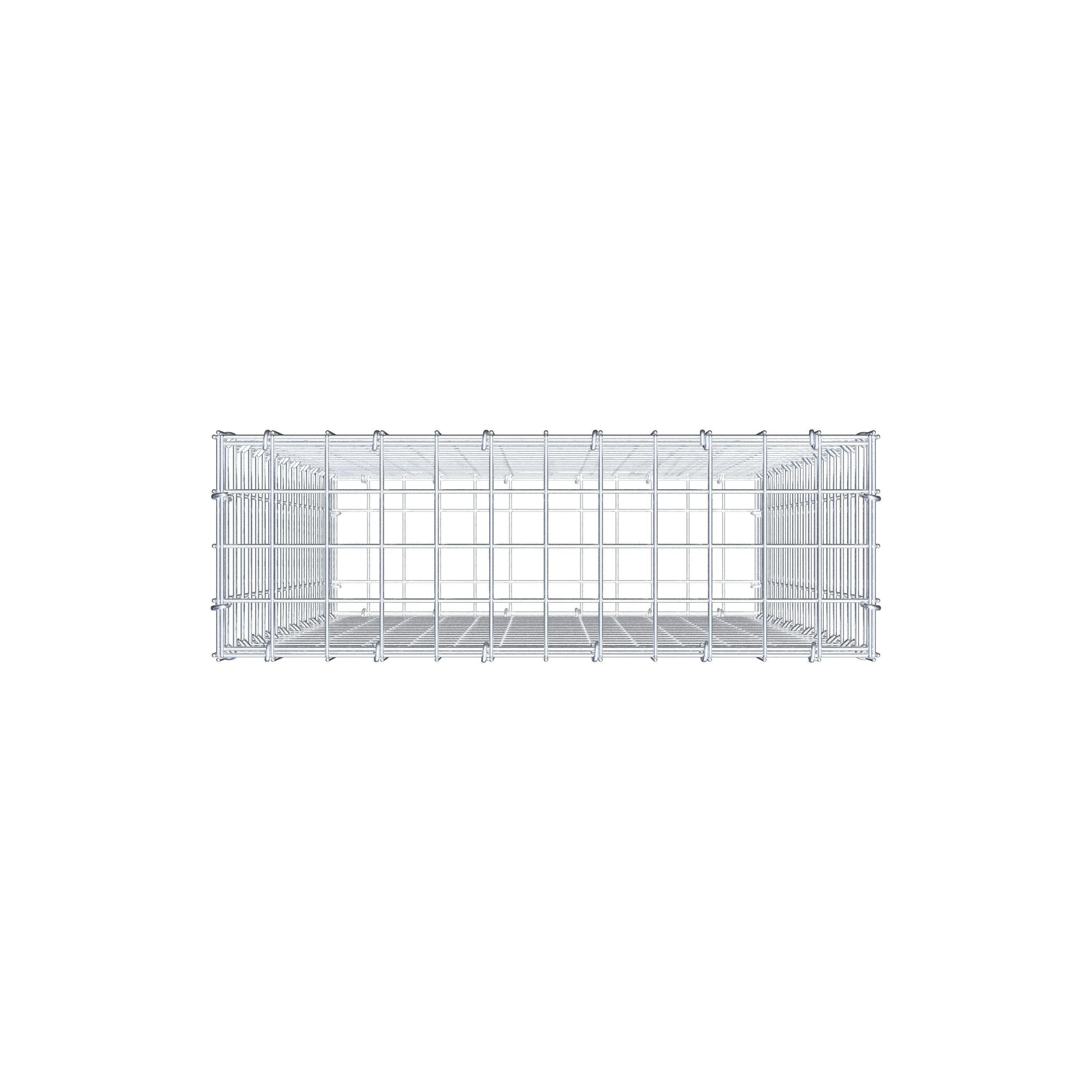 Gabione 100 cm x 60 cm x 20 cm (L x H x T), Maschenweite 5 cm x 5 cm, C-Ring