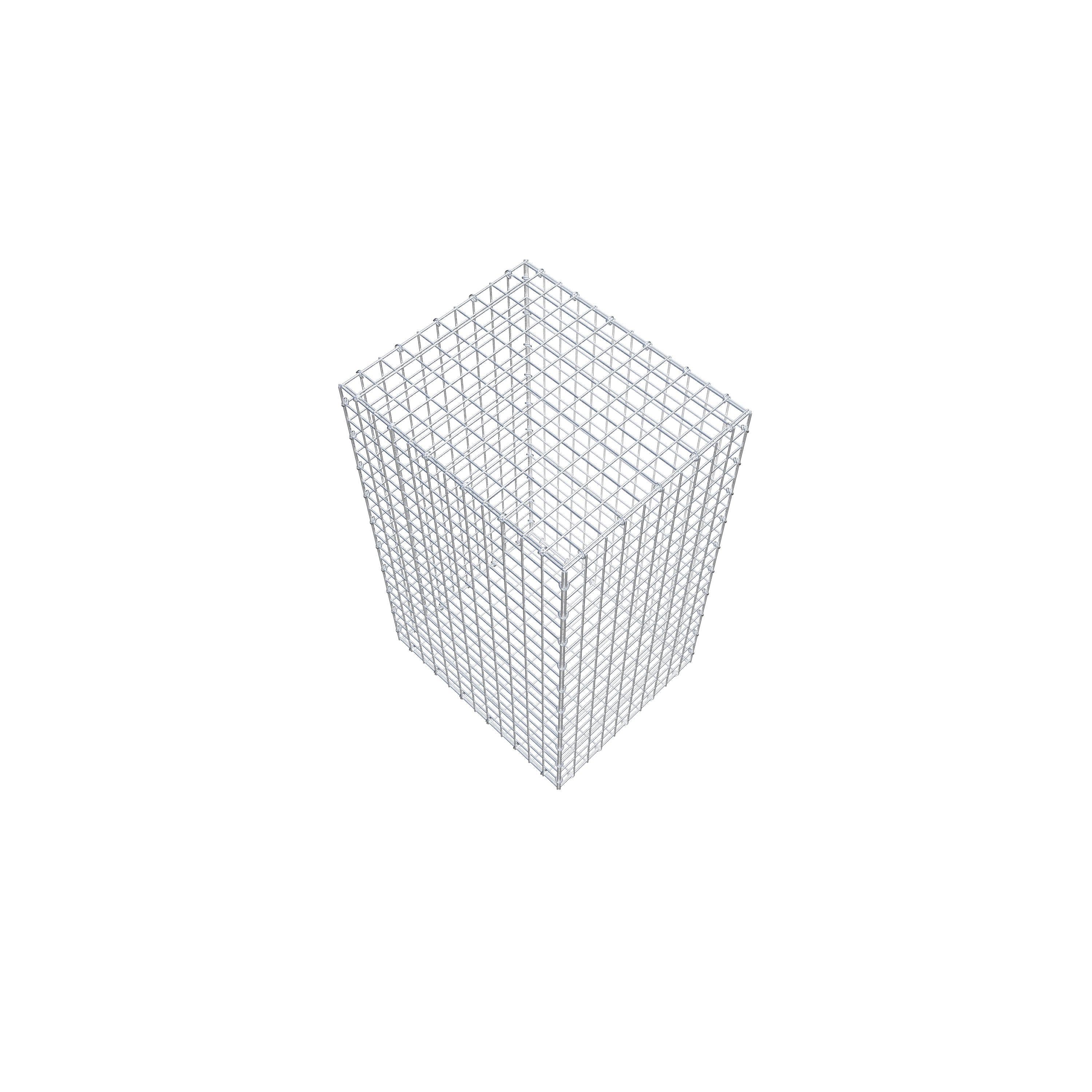 Gabião 100 cm x 60 cm x 50 cm (C x A x P), malhagem 5 cm x 5 cm, anel C