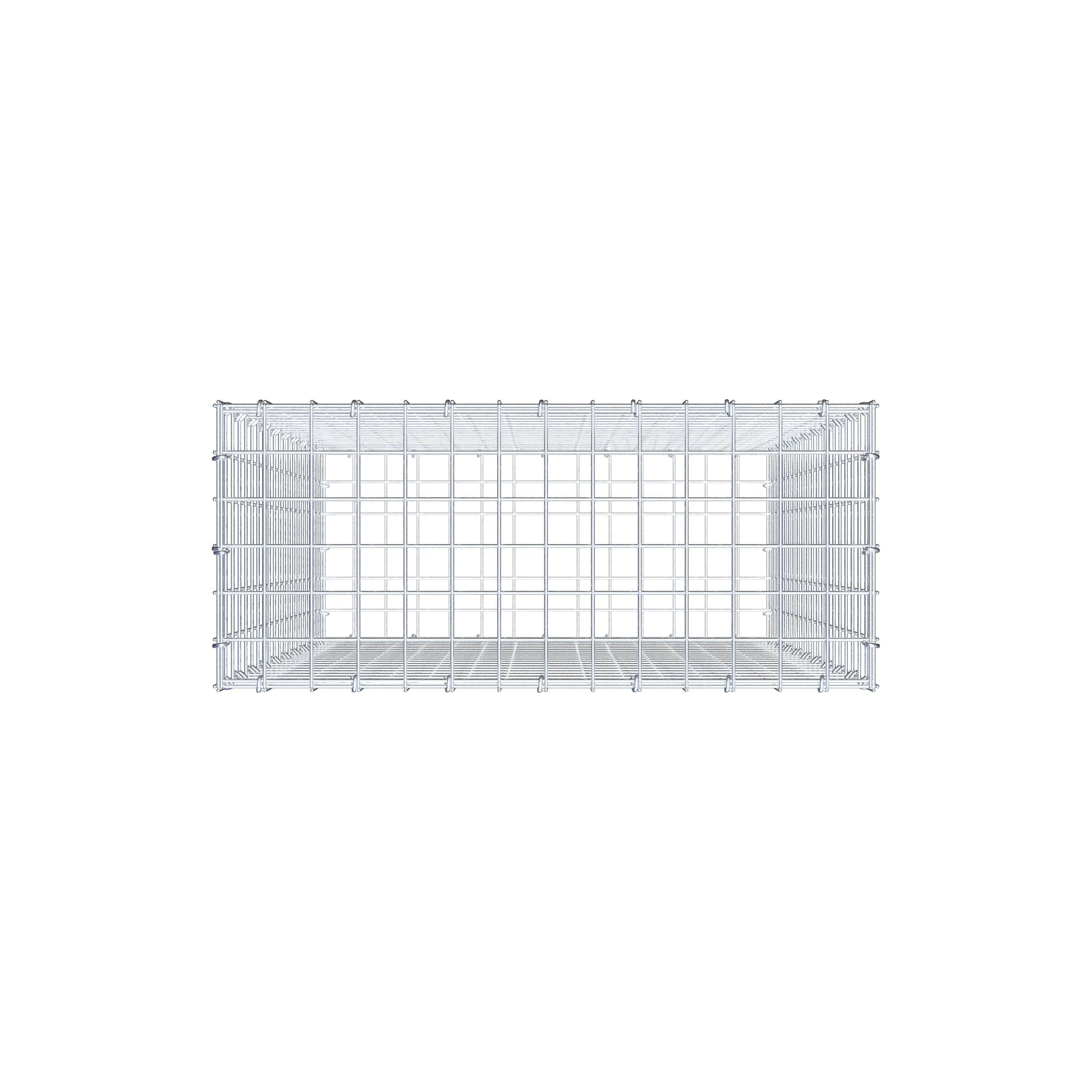 Gabion 100 cm x 70 cm x 30 cm (L x H x D), maskstorlek 5 cm x 5 cm, C-ring