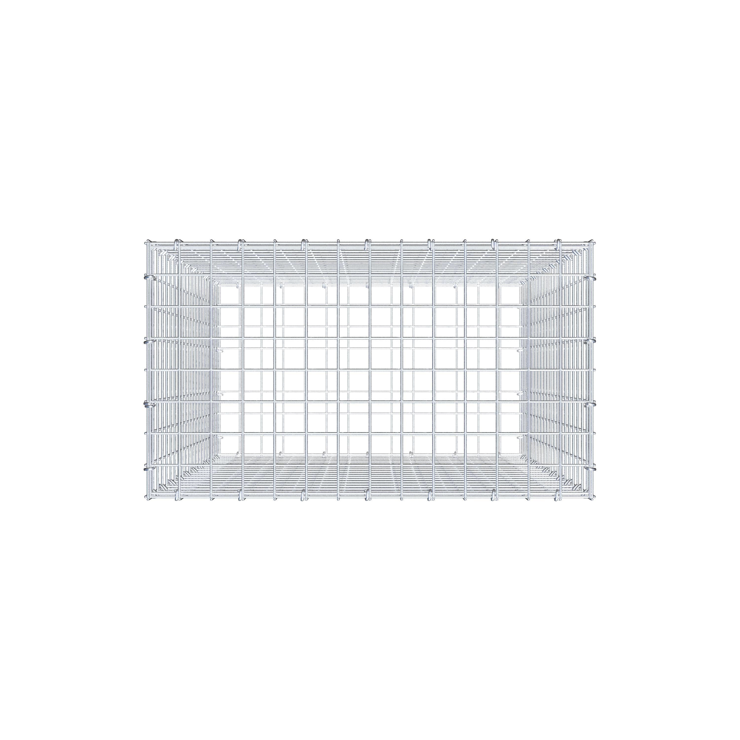 Gabion 100 cm x 70 cm x 40 cm (L x H x P), mailles 5 cm x 5 cm, anneau en C