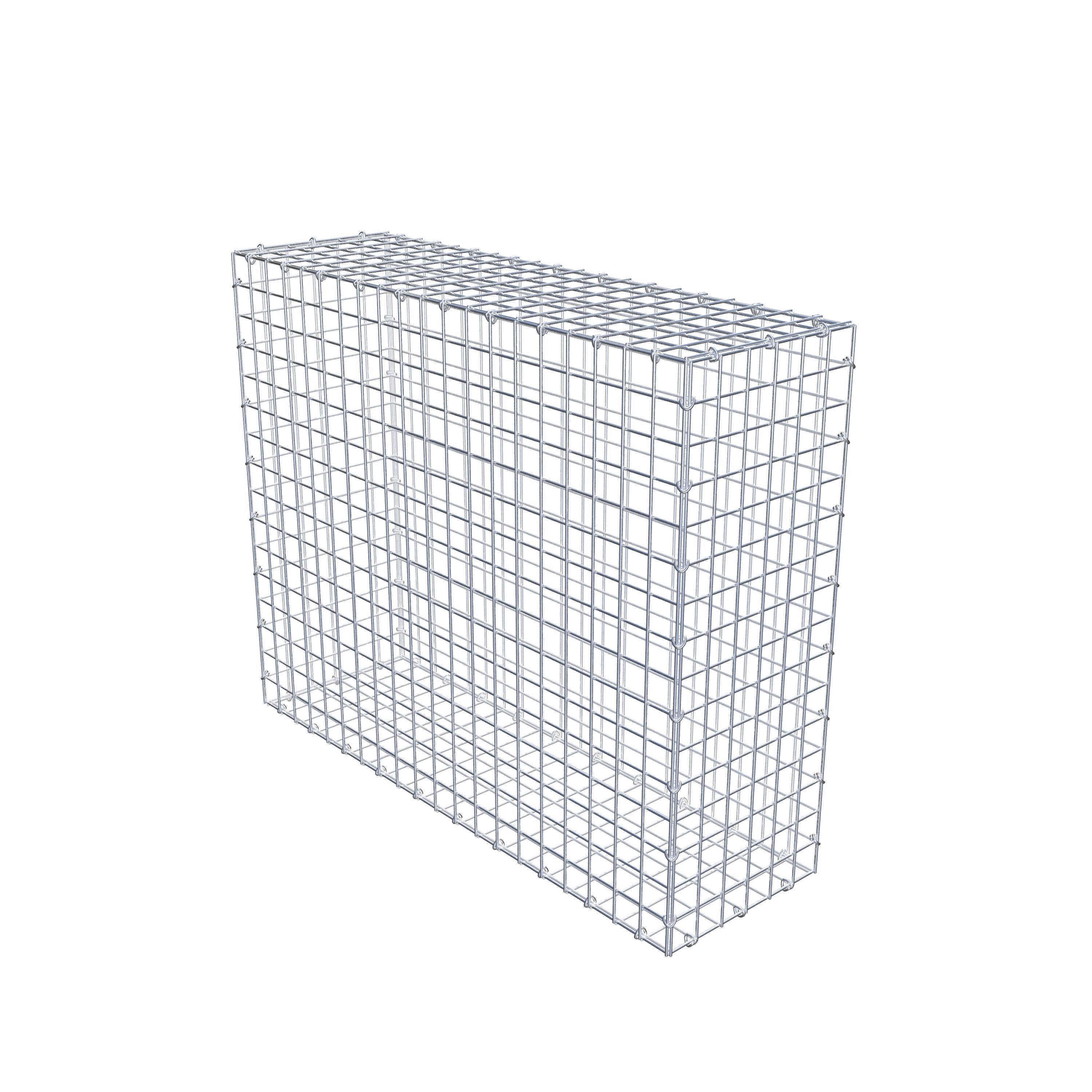 Gabião 100 cm x 80 cm x 30 cm (C x A x P), malhagem 5 cm x 5 cm, anel C