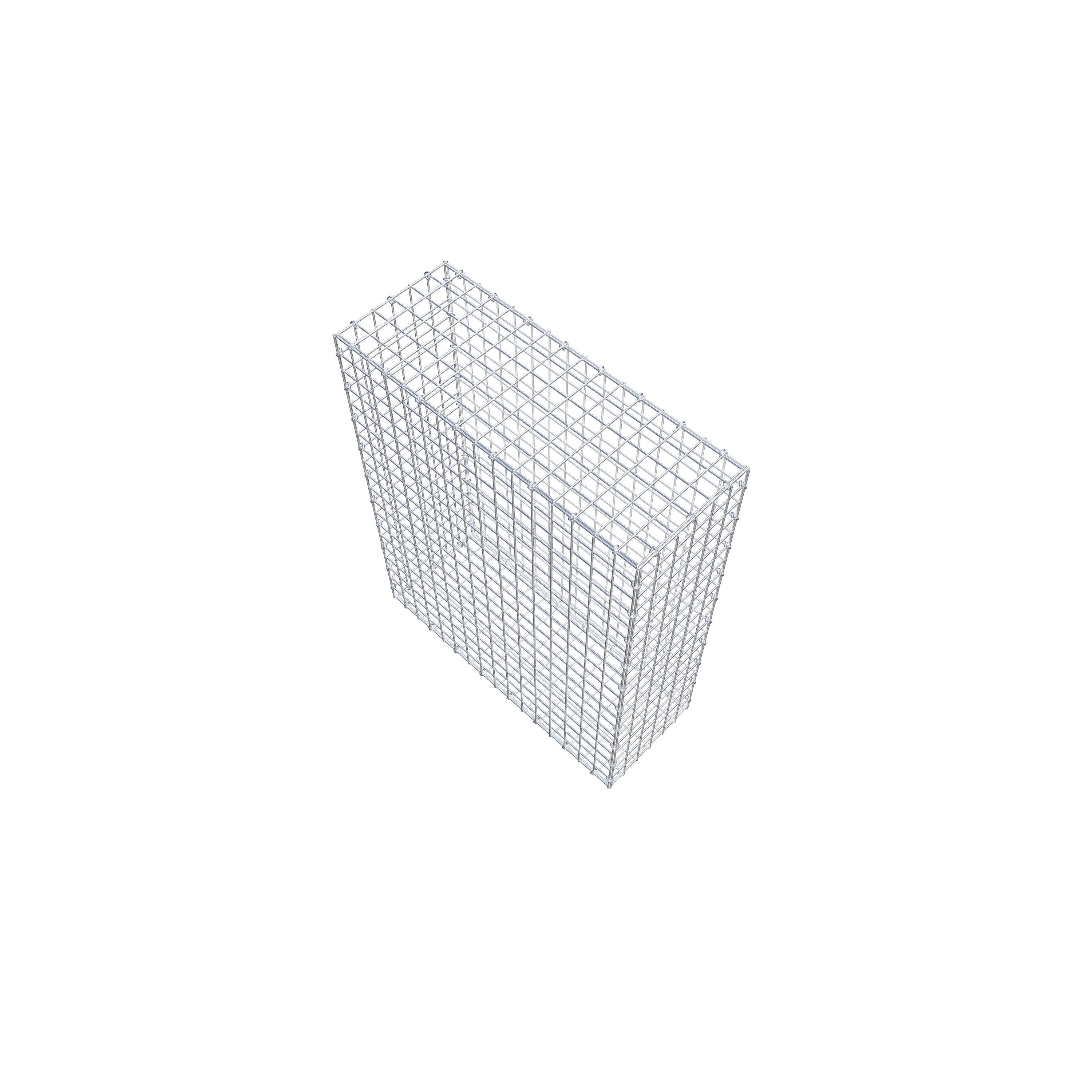 Gabião 100 cm x 80 cm x 30 cm (C x A x P), malhagem 5 cm x 5 cm, anel C