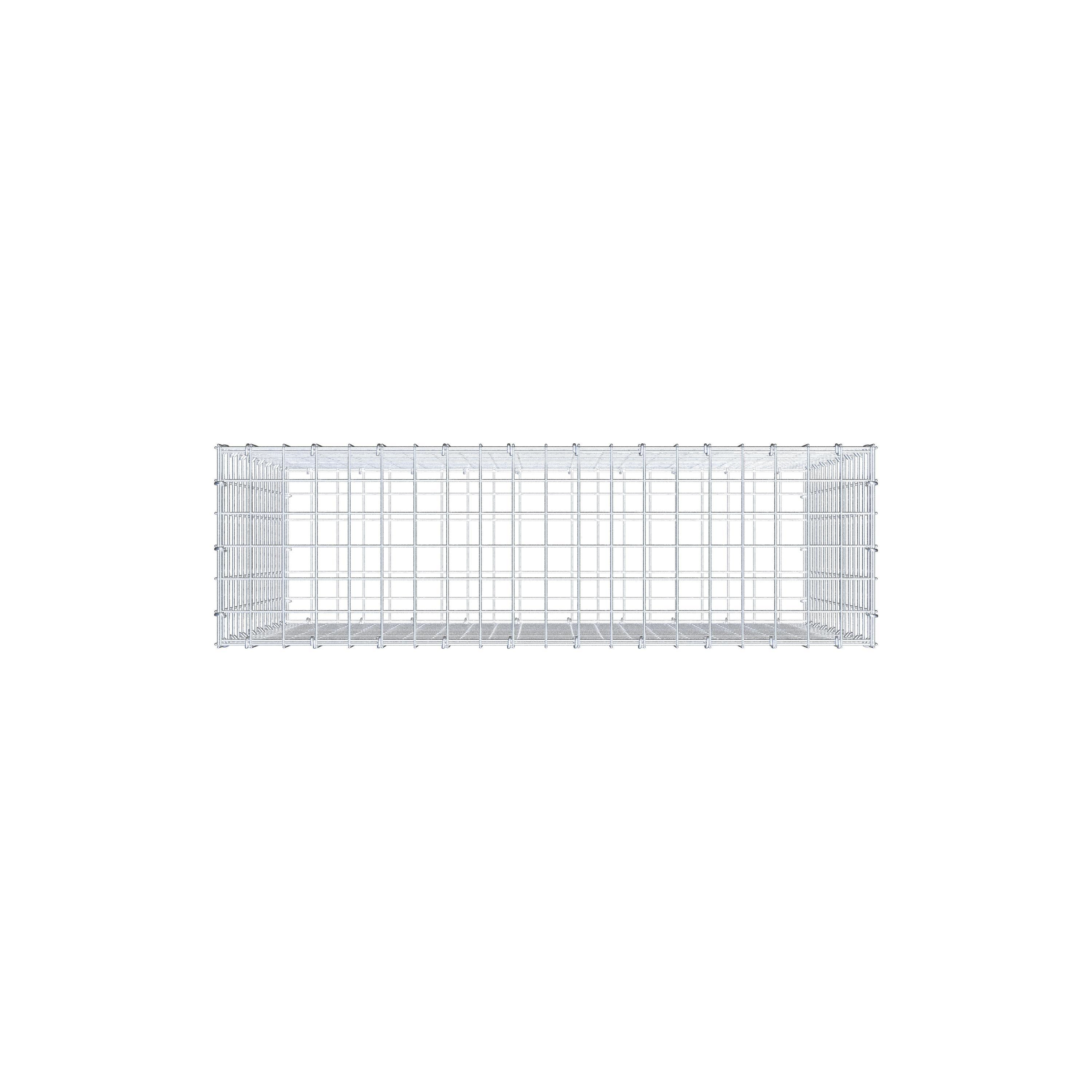Gabião 100 cm x 80 cm x 30 cm (C x A x P), malhagem 5 cm x 5 cm, anel C