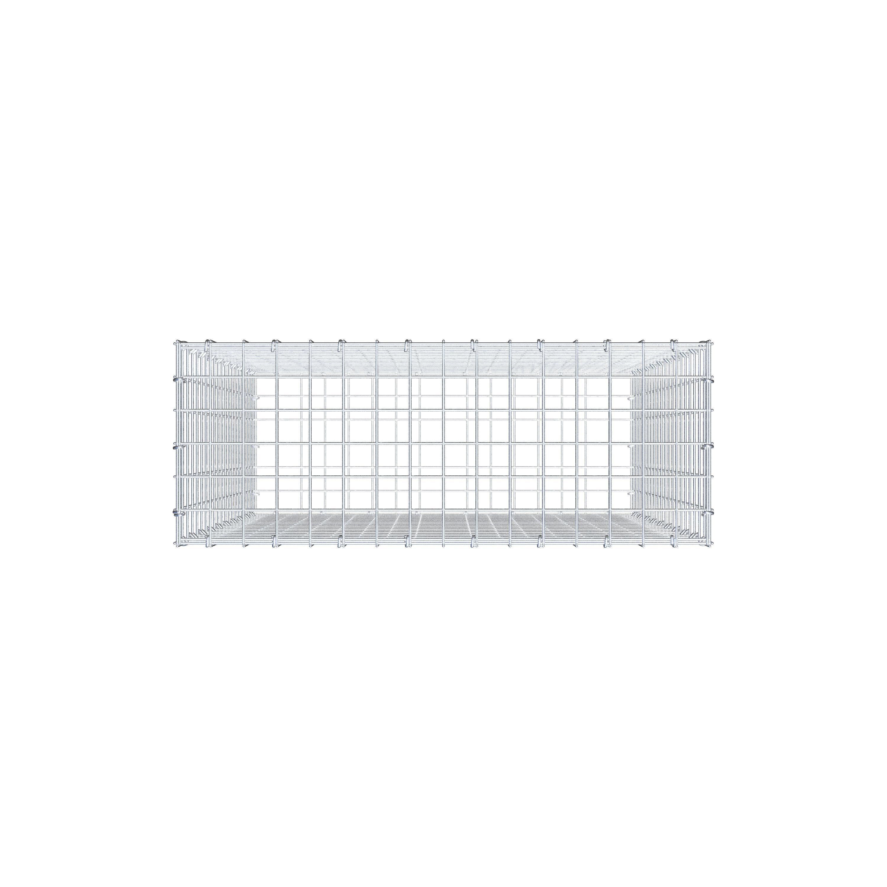 Gabião 100 cm x 80 cm x 30 cm (C x A x P), malhagem 5 cm x 5 cm, anel C