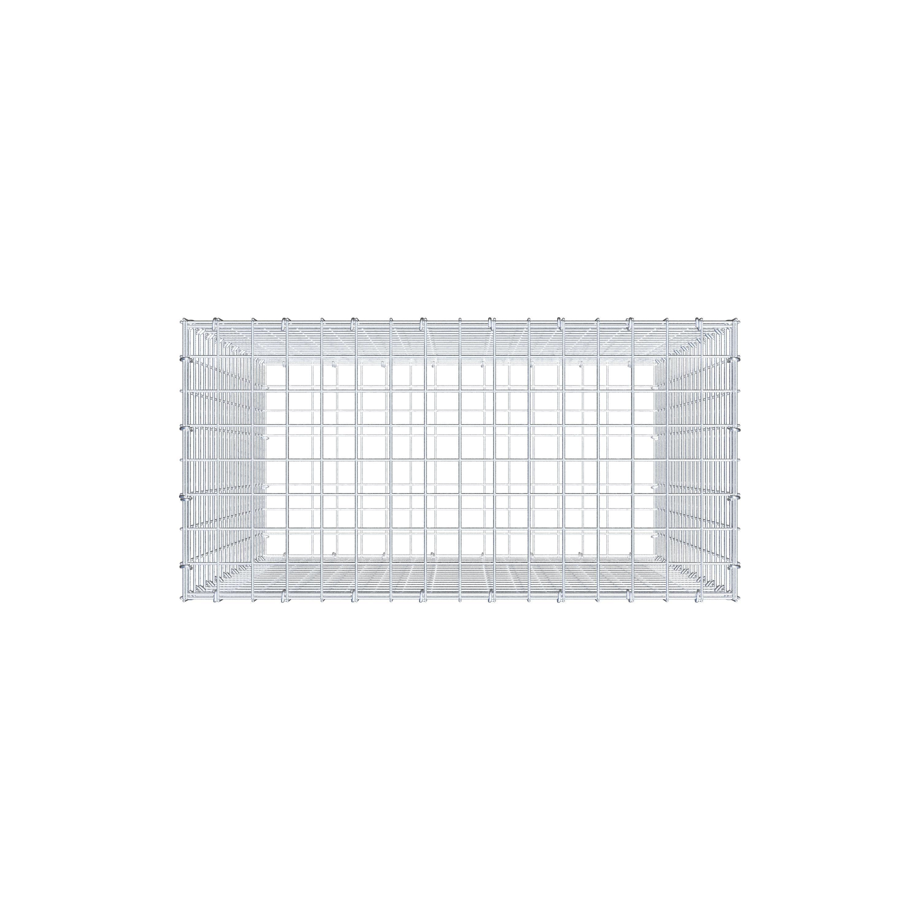 Gabion 100 cm x 80 cm x 40 cm (L x H x D), maskestørrelse 5 cm x 5 cm, C-ring