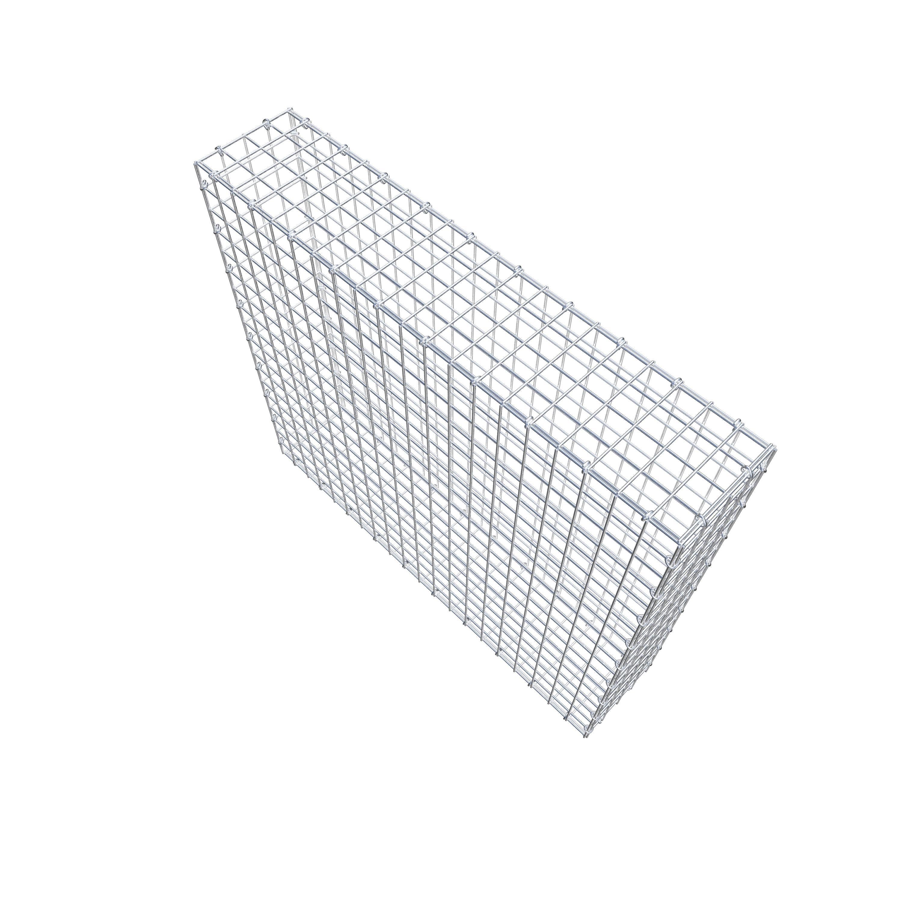 Gabion 100 cm x 90 cm x 20 cm (L x H x P), mailles 5 cm x 5 cm, anneau en C