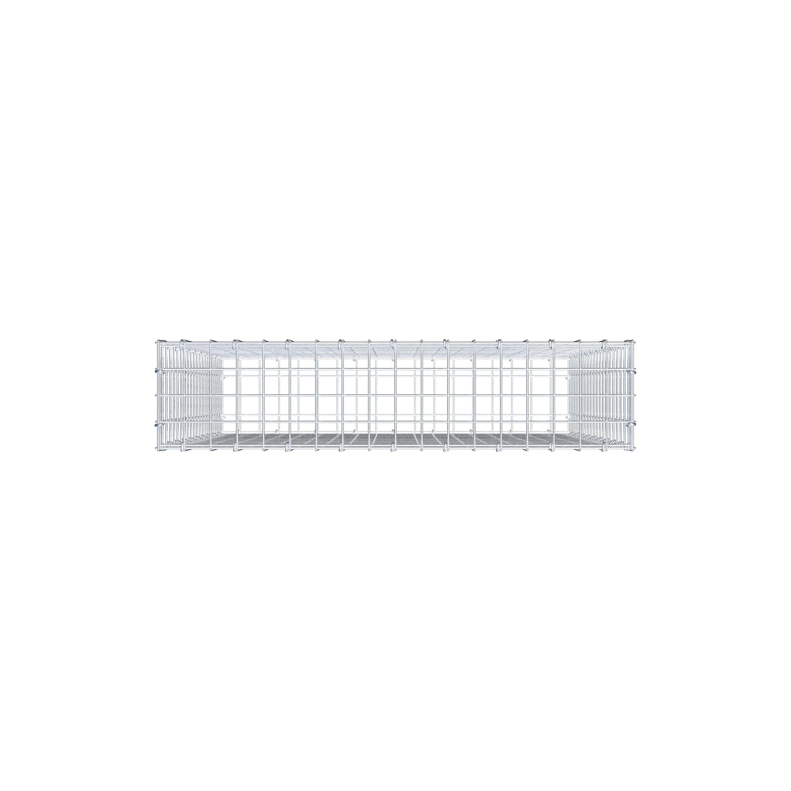 Gabion 100 cm x 90 cm x 20 cm (L x H x P), mailles 5 cm x 5 cm, anneau en C