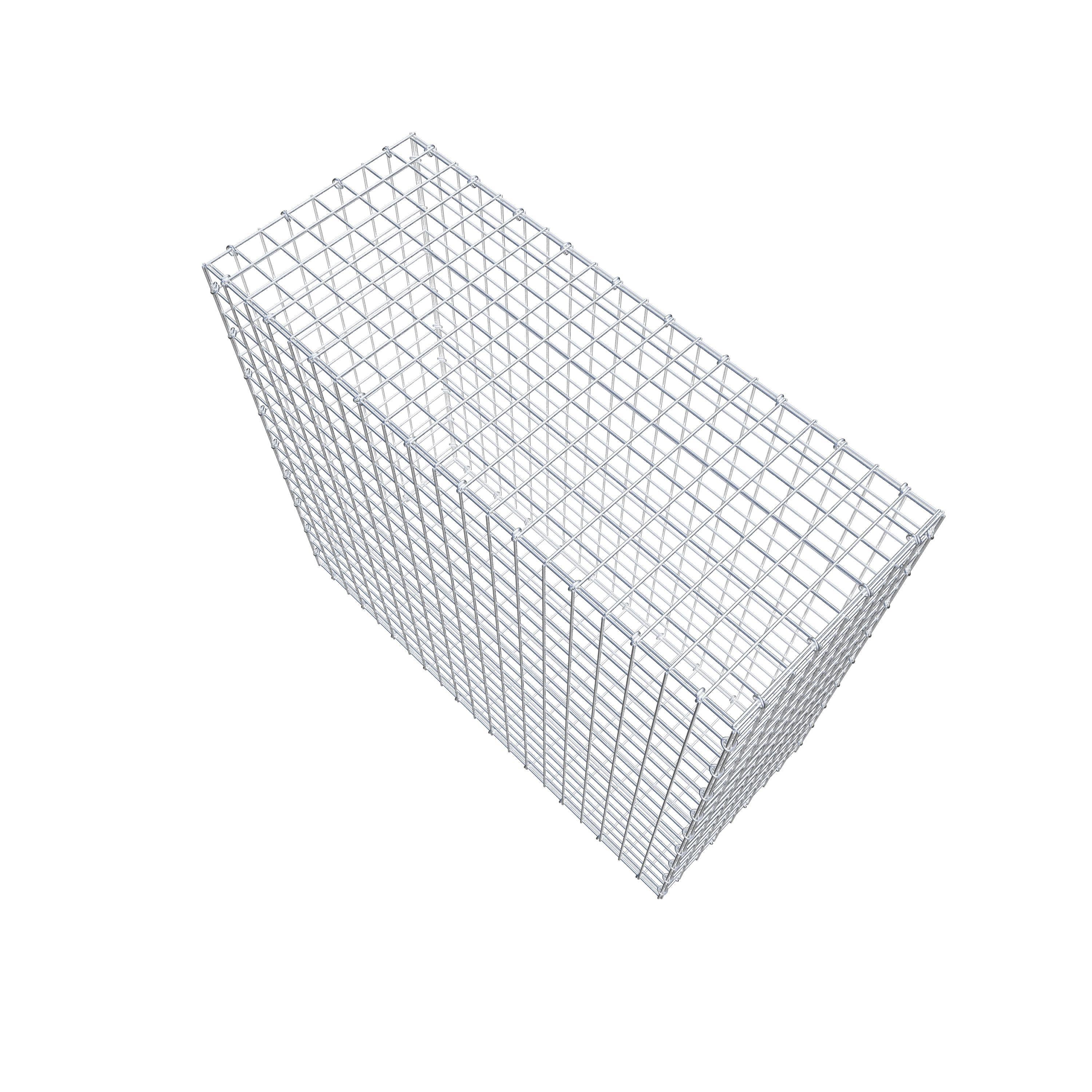 Gabion 100 cm x 90 cm x 40 cm (L x H x P), mailles 5 cm x 5 cm, anneau en C