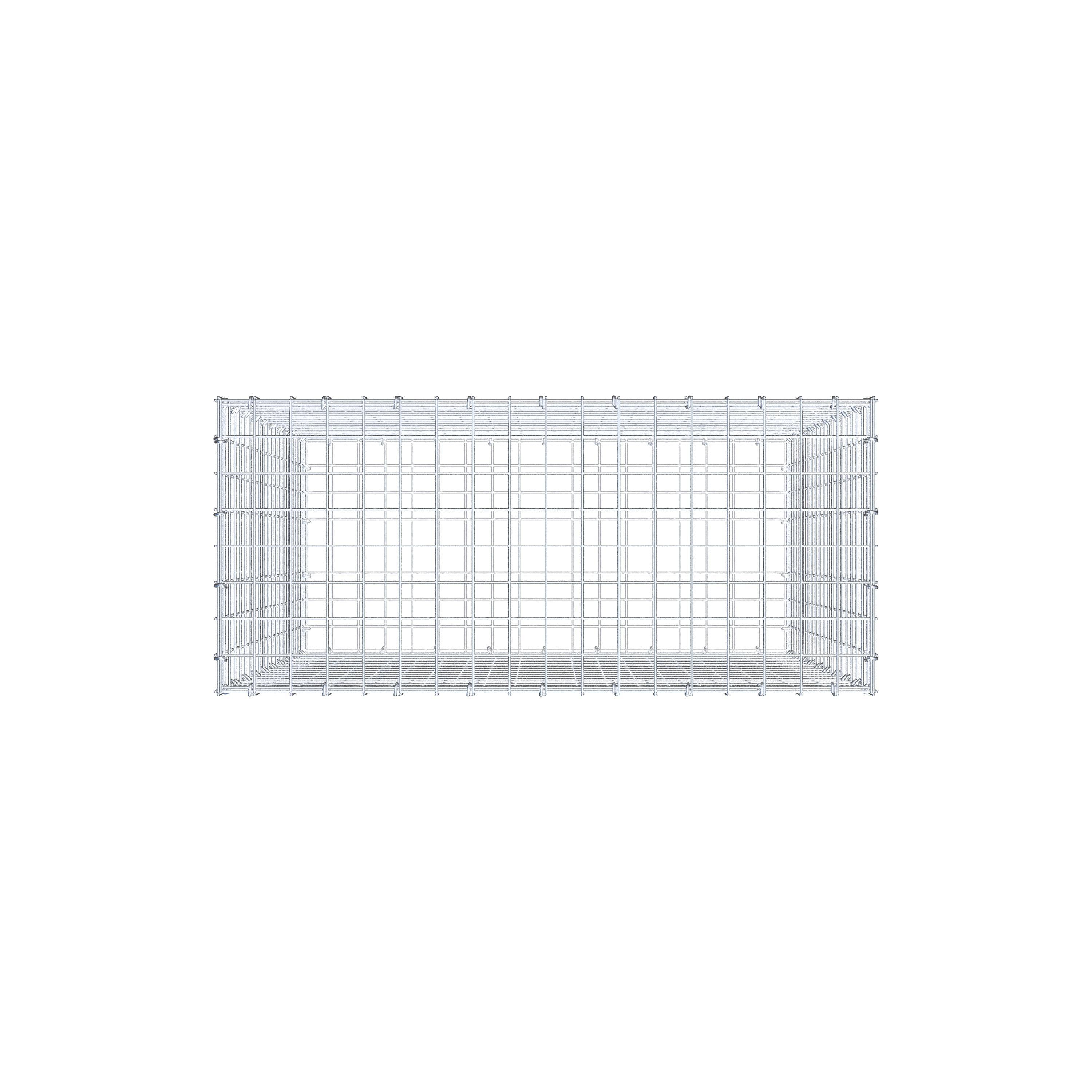 Gabion 100 cm x 90 cm x 40 cm (L x H x P), mailles 5 cm x 5 cm, anneau en C