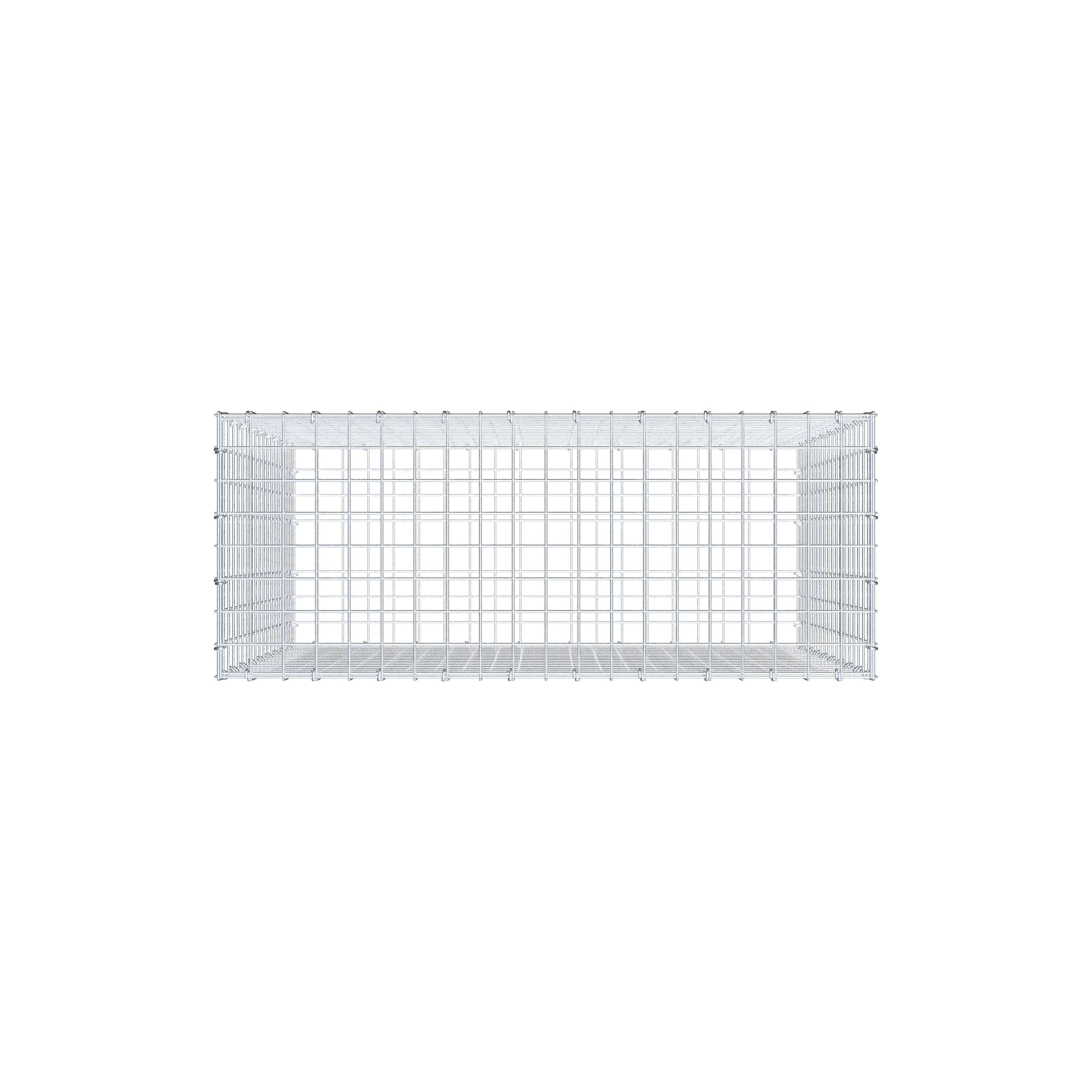 Gabion 100 cm x 90 cm x 40 cm (L x H x P), mailles 5 cm x 5 cm, anneau en C