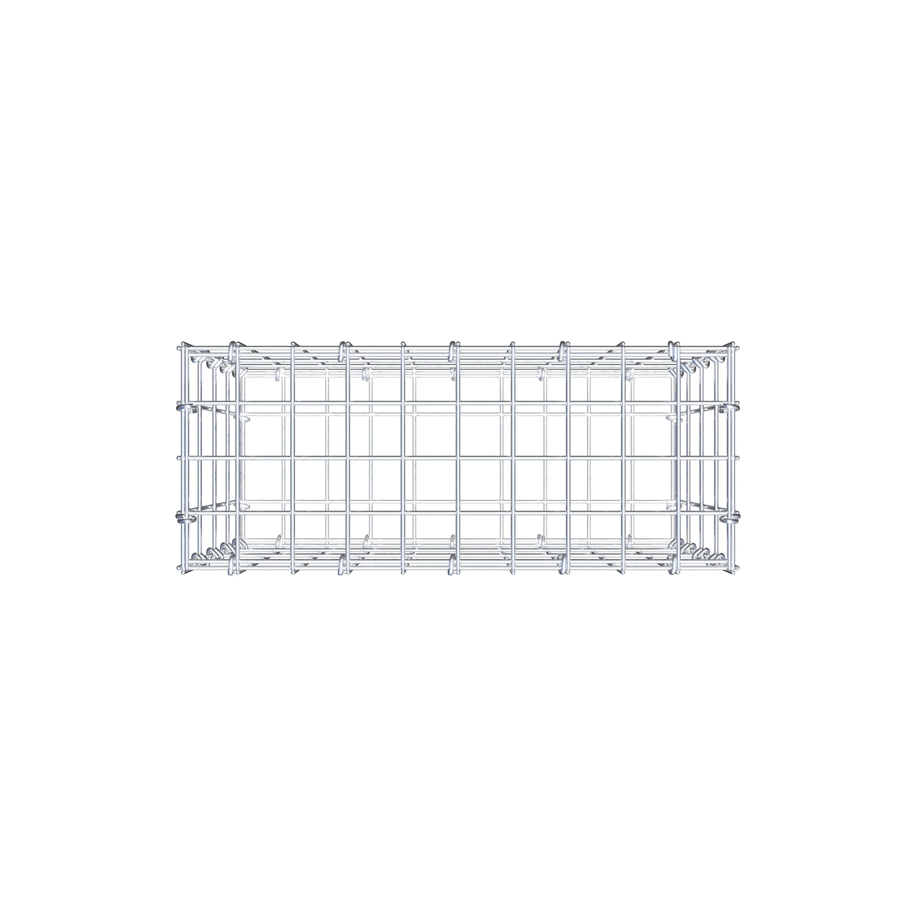 Gabion 50 cm x 40 cm x 20 cm (L x H x D), maskestørrelse 5 cm x 10 cm, C-ring