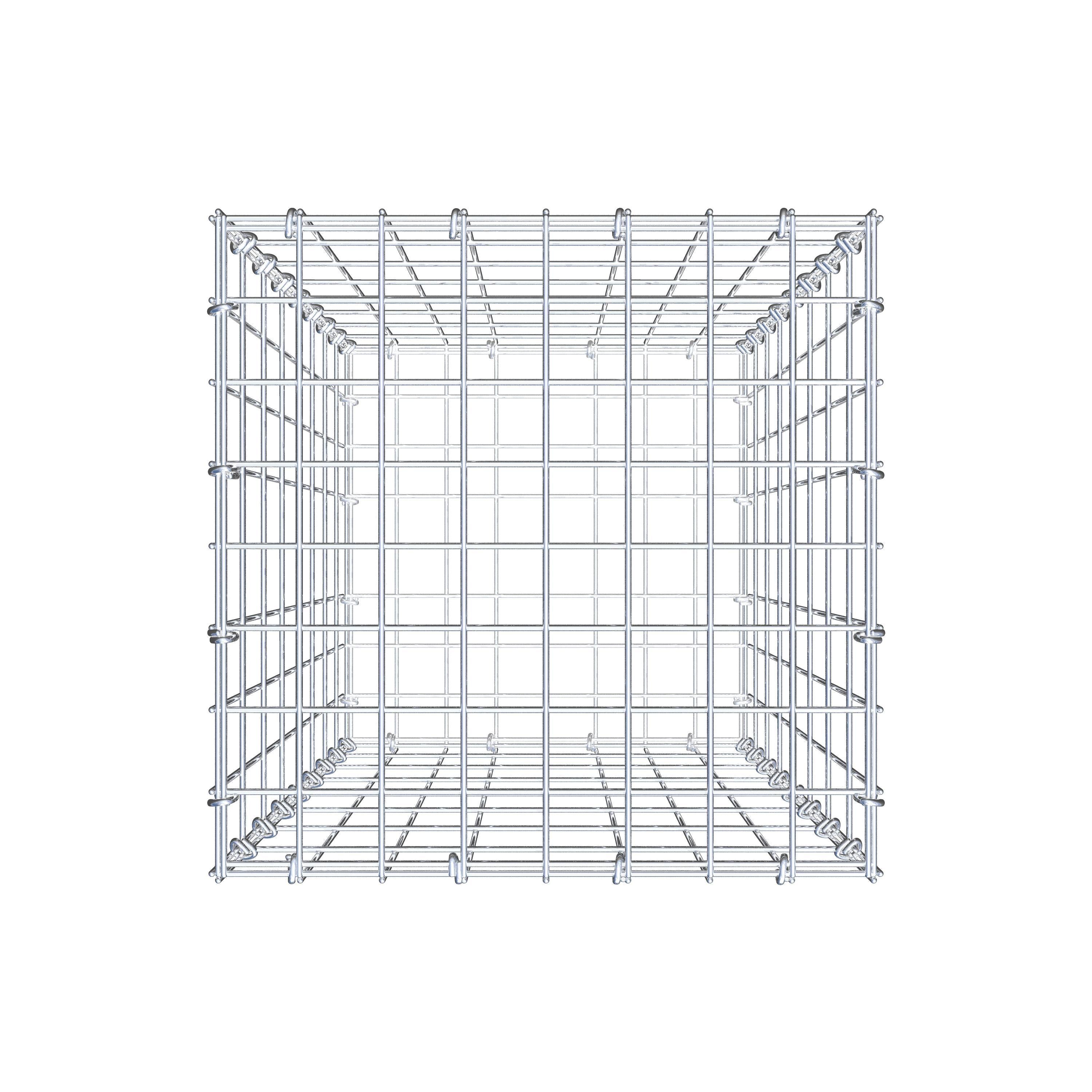Gabion 80 cm x 40 cm x 40 cm (L x H x D), maskstorlek 5 cm x 10 cm, C-ring