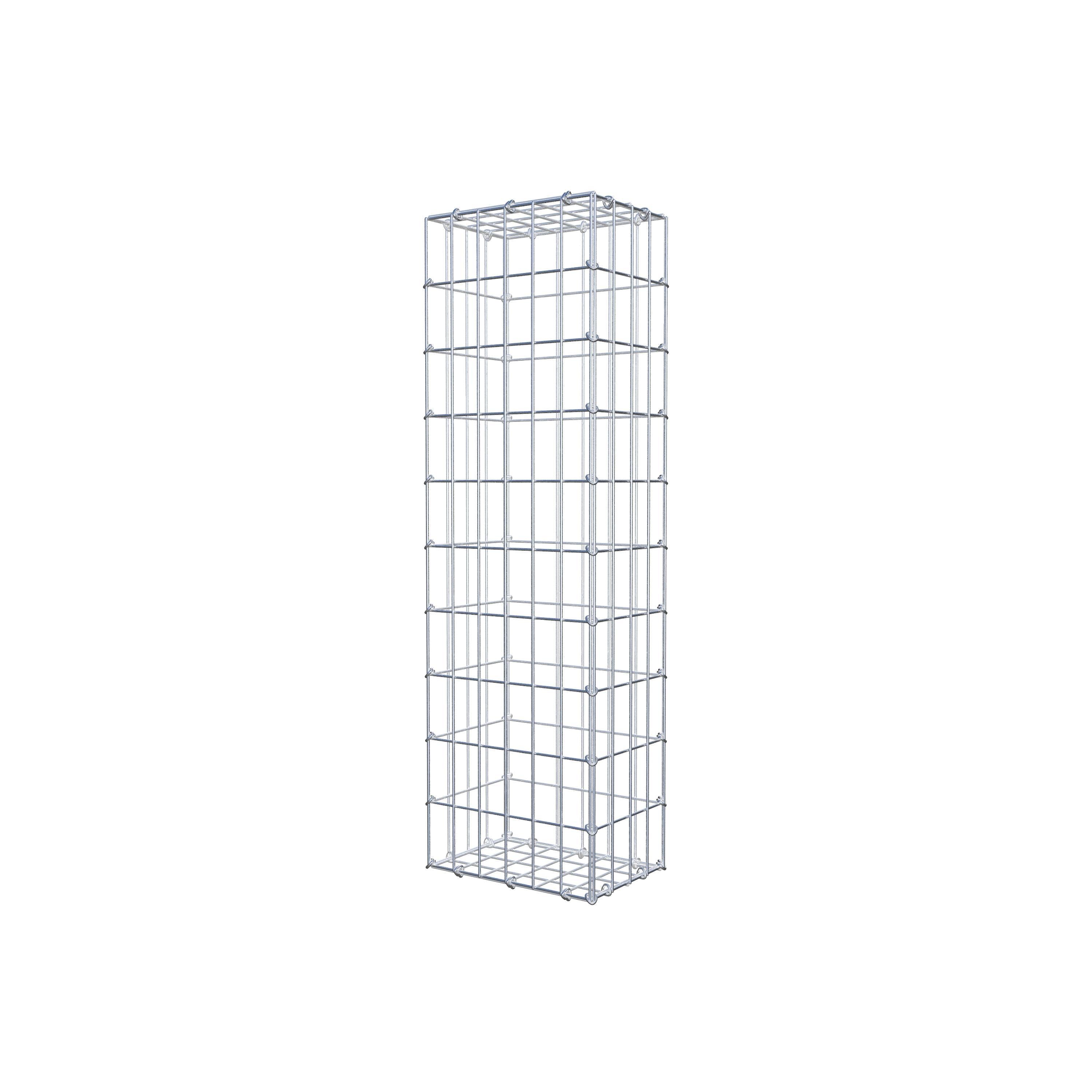 Gabião 100 cm x 20 cm x 30 cm (C x A x P), malhagem 5 cm x 10 cm, anel C