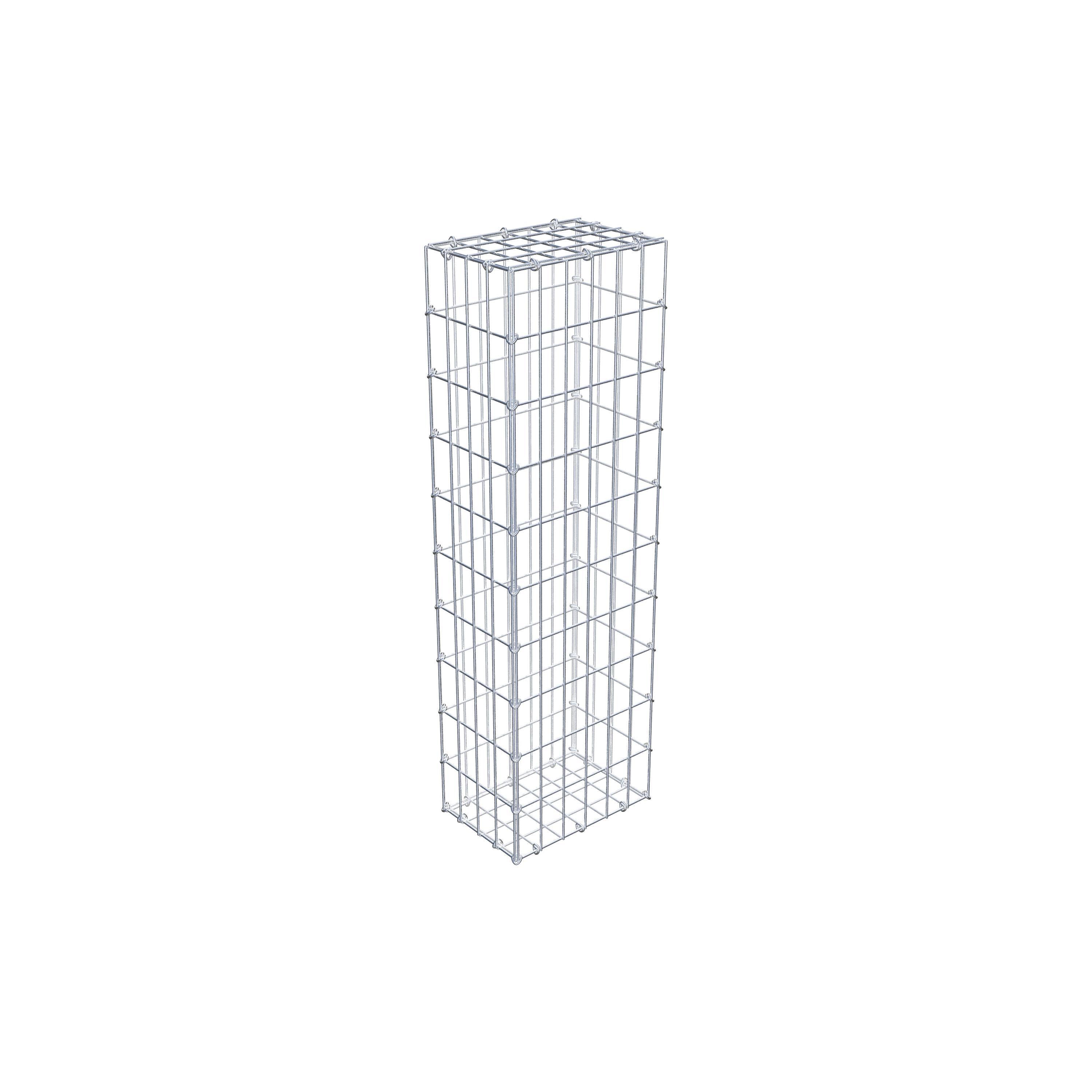 Gabião 100 cm x 20 cm x 30 cm (C x A x P), malhagem 5 cm x 10 cm, anel C