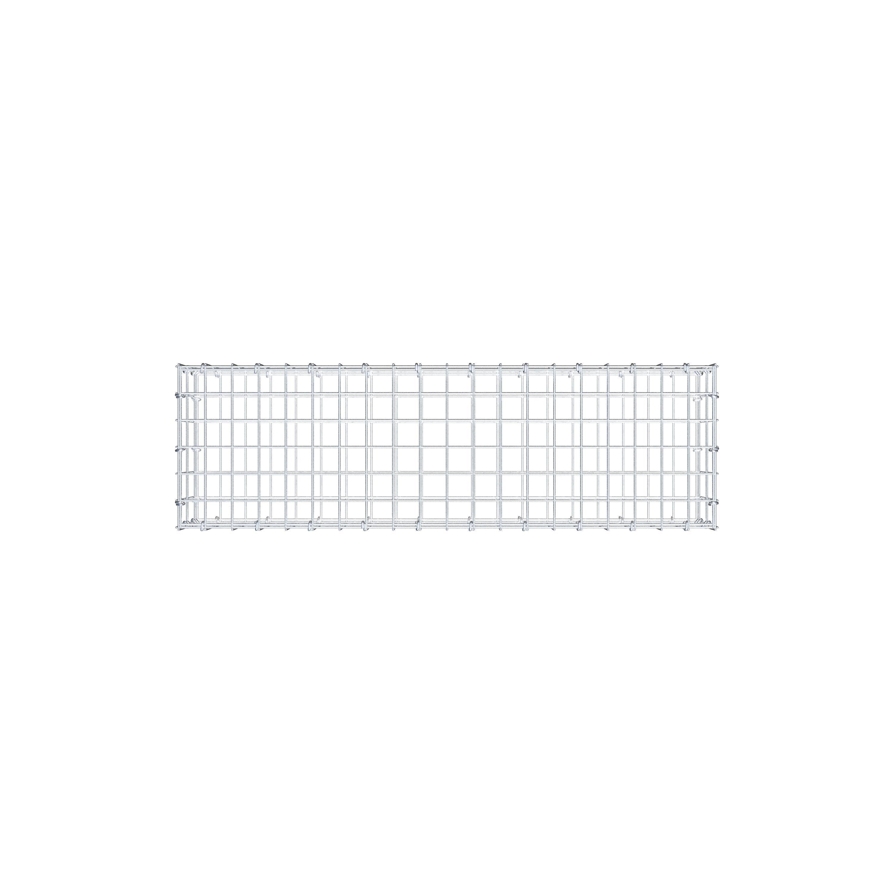 Gabião 100 cm x 20 cm x 30 cm (C x A x P), malhagem 5 cm x 10 cm, anel C