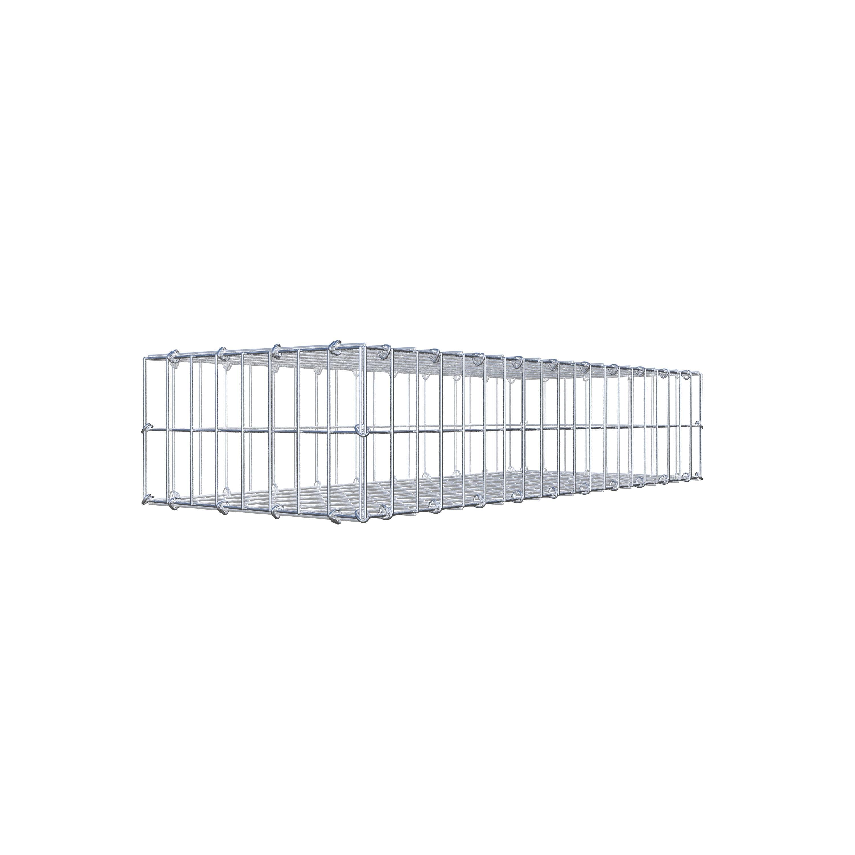 Gabion 100 cm x 20 cm x 40 cm (L x H x P), mailles 5 cm x 10 cm, anneau en C