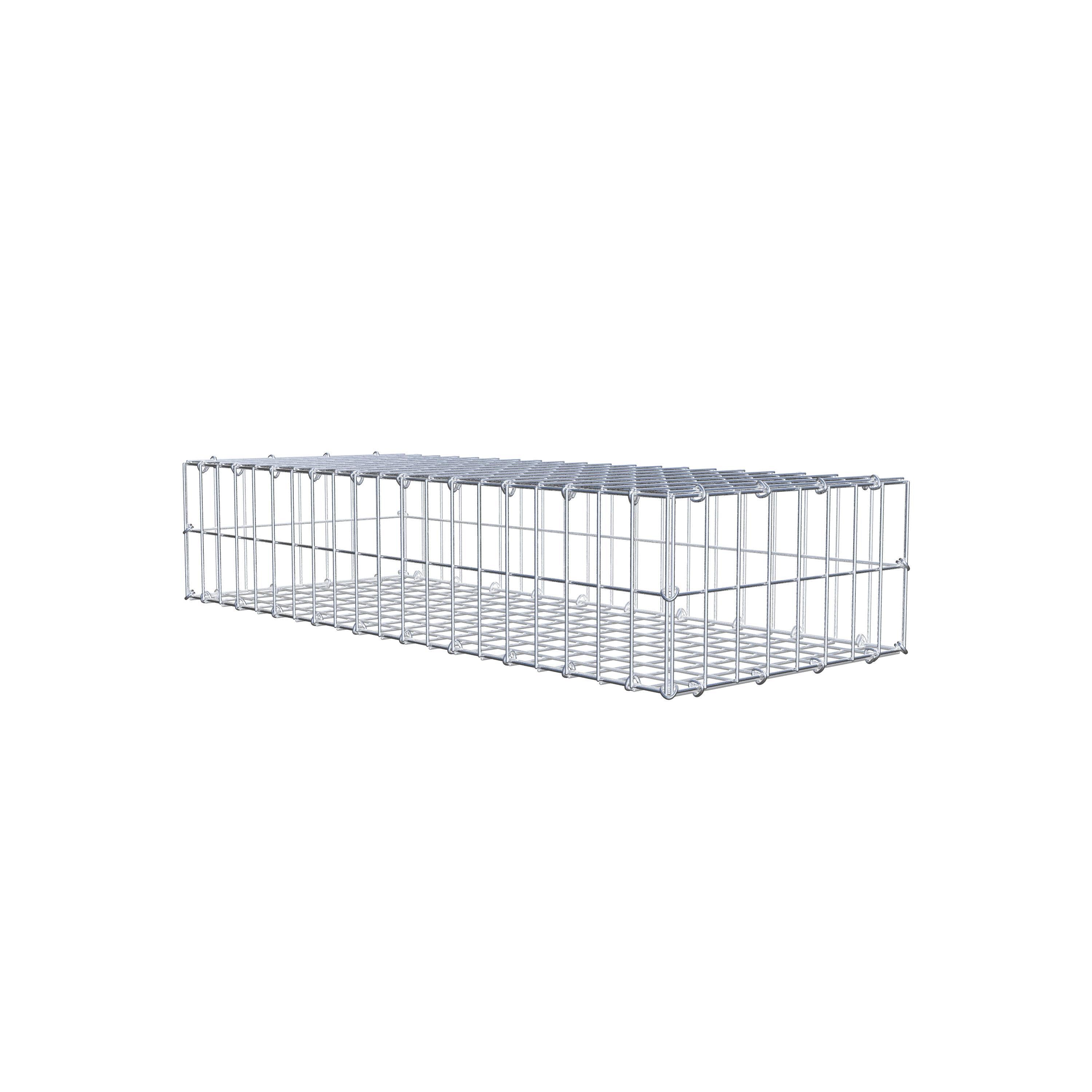 Gabion 100 cm x 20 cm x 40 cm (L x H x P), mailles 5 cm x 10 cm, anneau en C