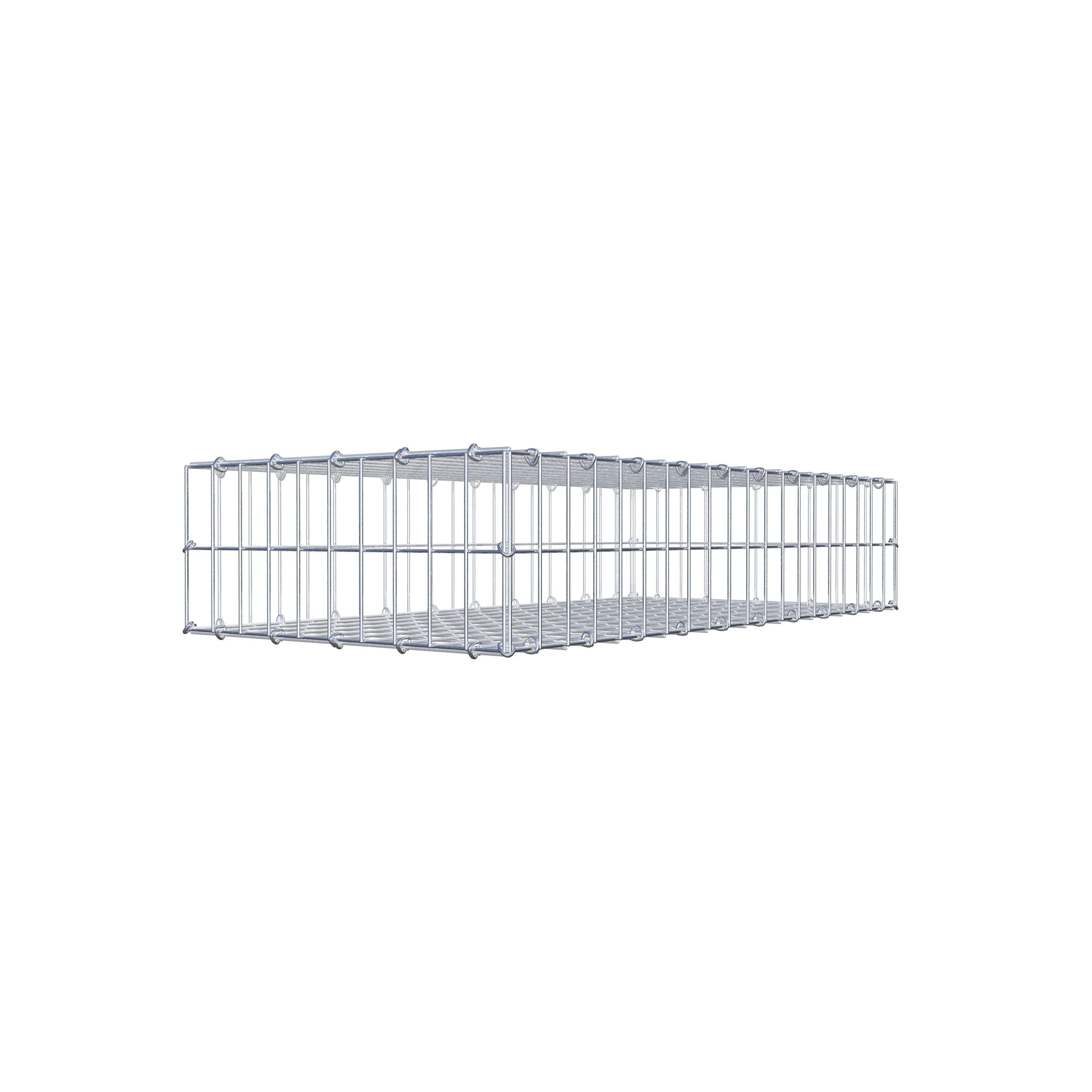 Gabion 100 cm x 20 cm x 50 cm (L x H x P), mailles 5 cm x 10 cm, anneau en C