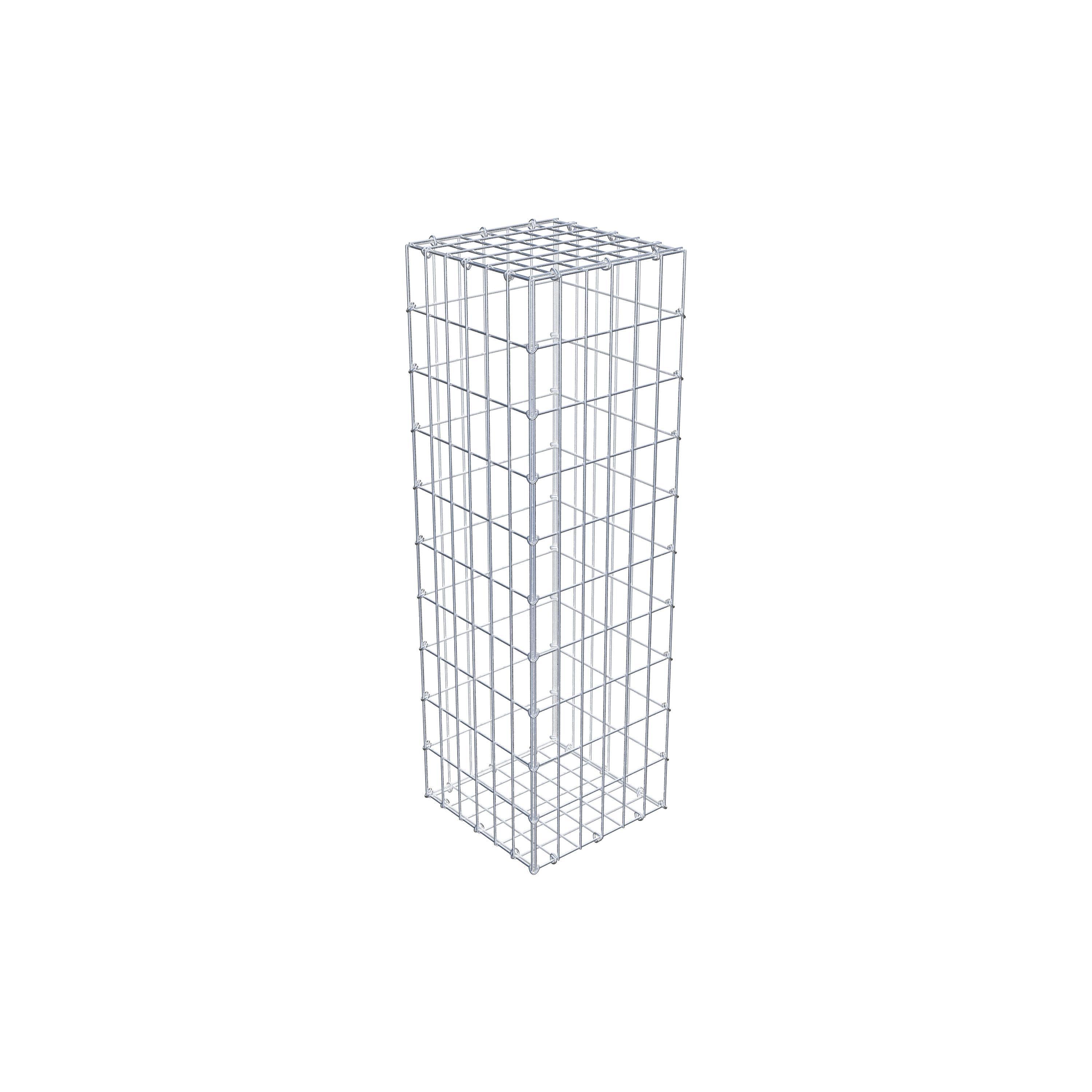Gabion 100 cm x 30 cm x 30 cm (L x H x P), mailles 5 cm x 10 cm, anneau en C