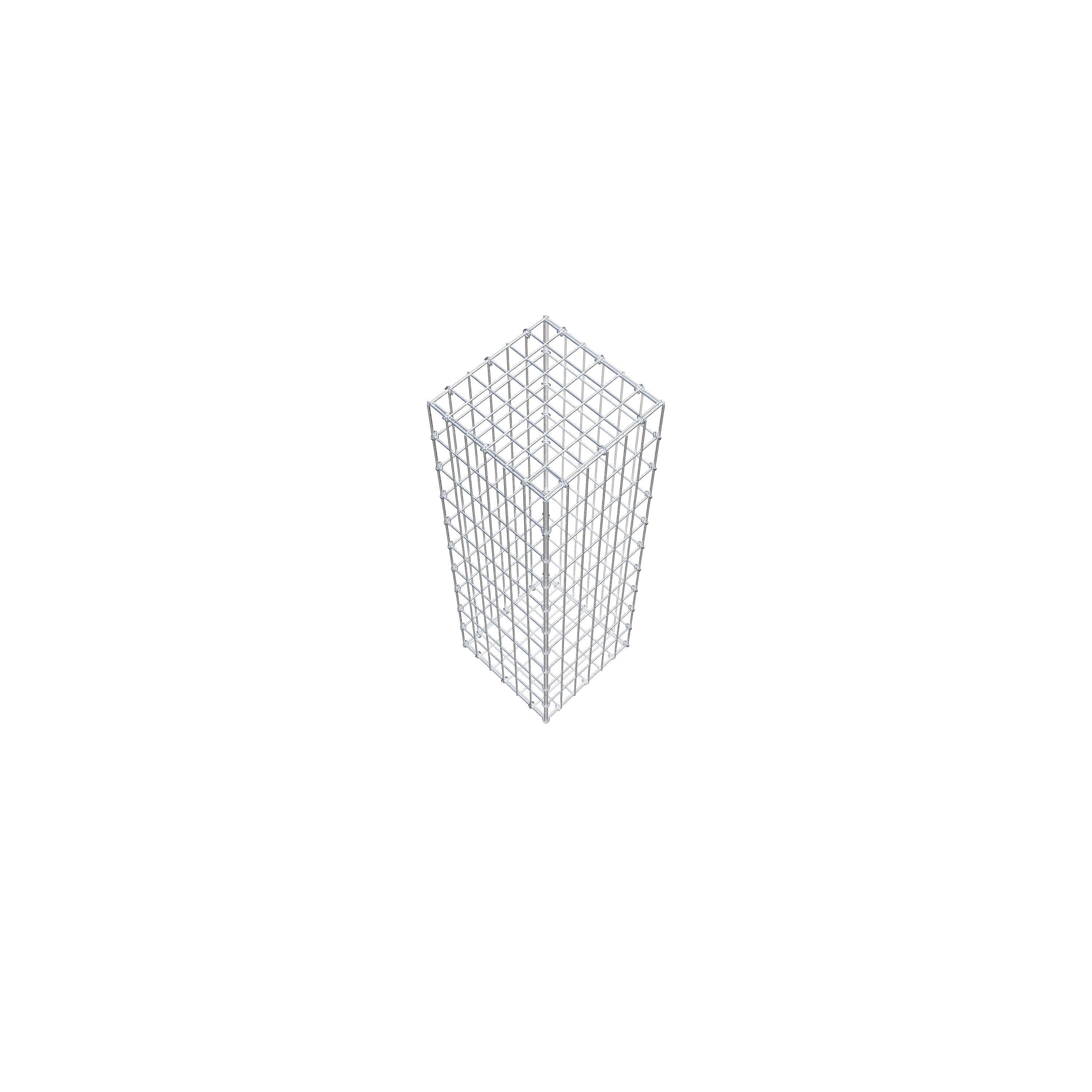 Gabion 100 cm x 30 cm x 30 cm (L x H x P), mailles 5 cm x 10 cm, anneau en C