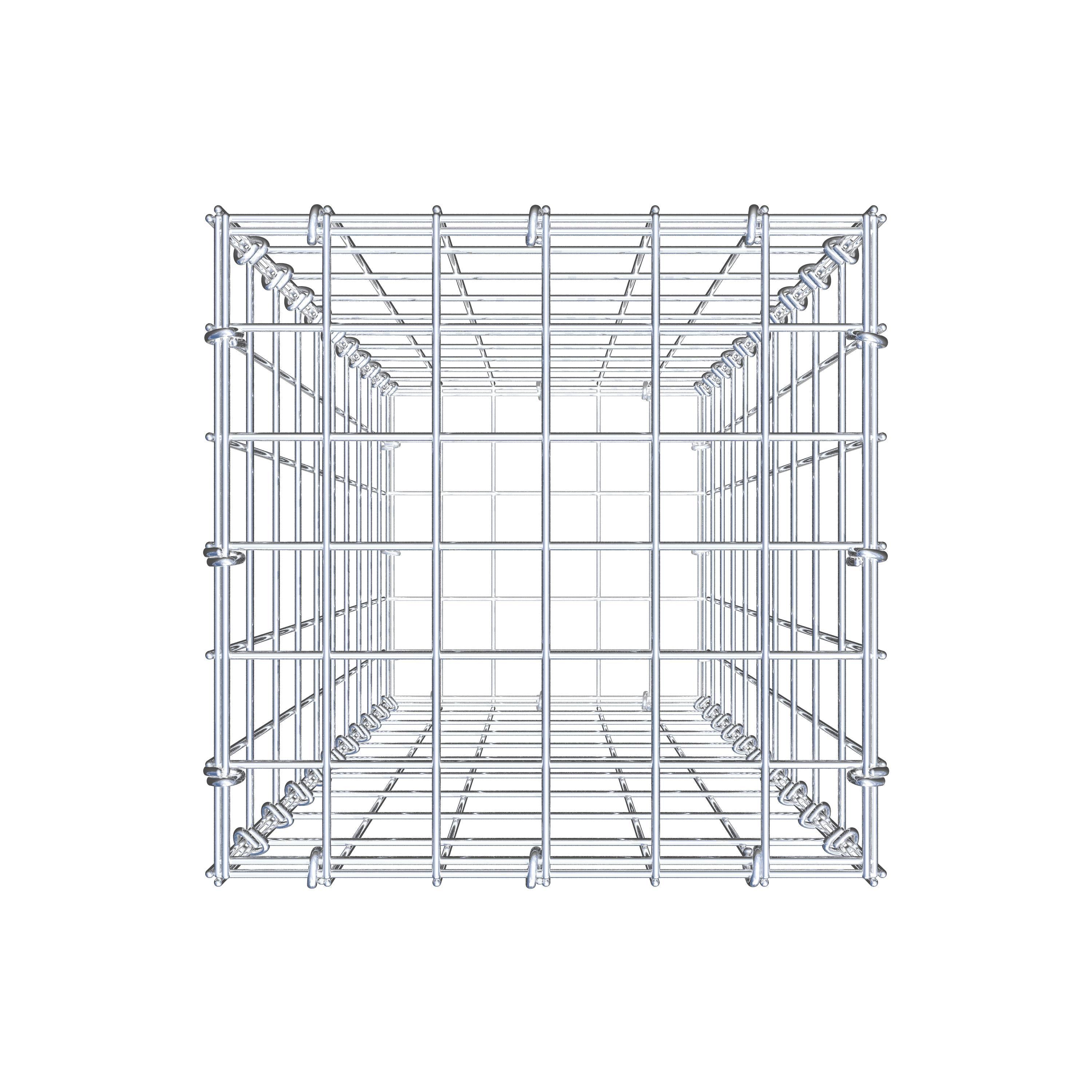 Gabion 100 cm x 30 cm x 30 cm (L x H x P), mailles 5 cm x 10 cm, anneau en C