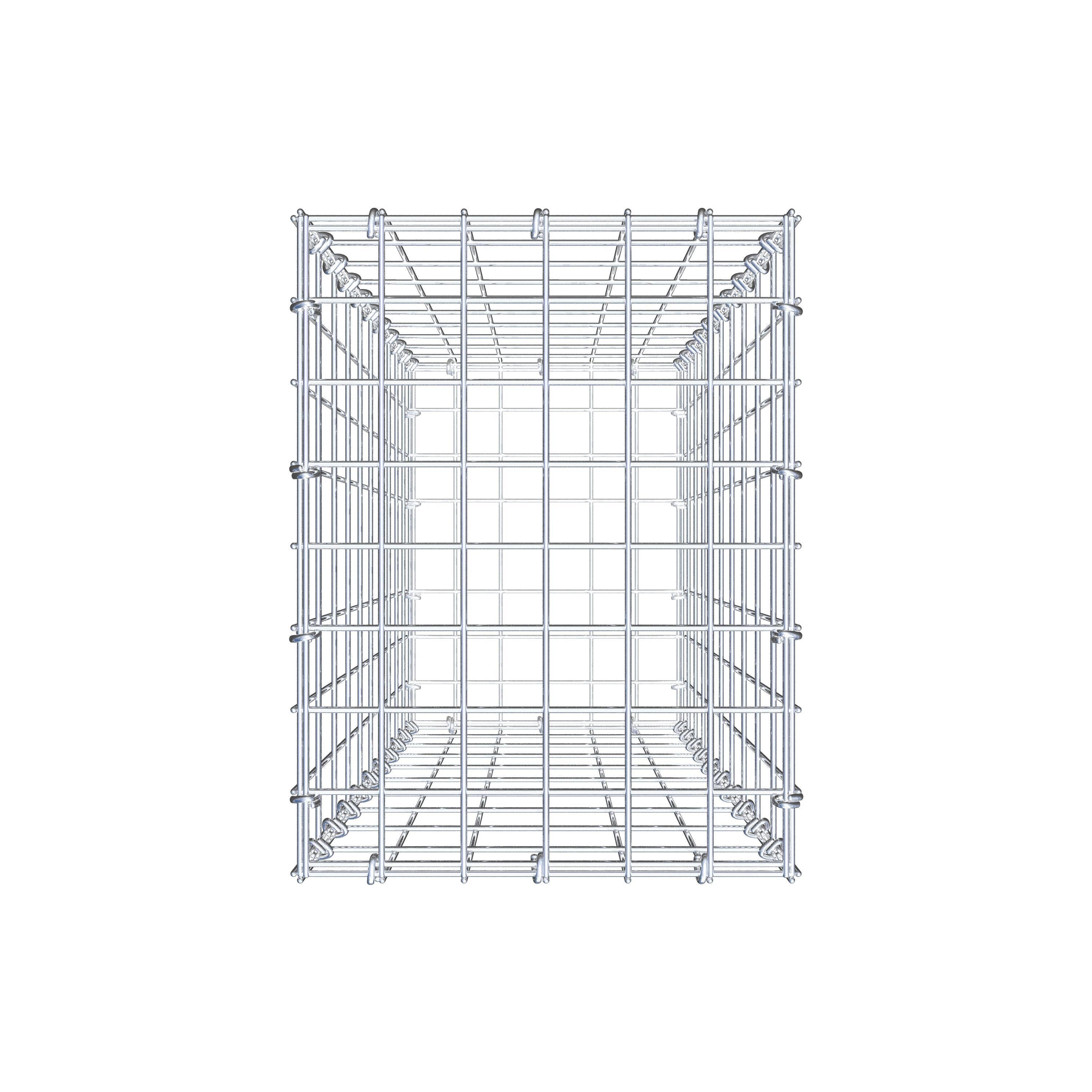 Gabion 100 cm x 30 cm x 40 cm (L x H x D), maskstorlek 5 cm x 10 cm, C-ring