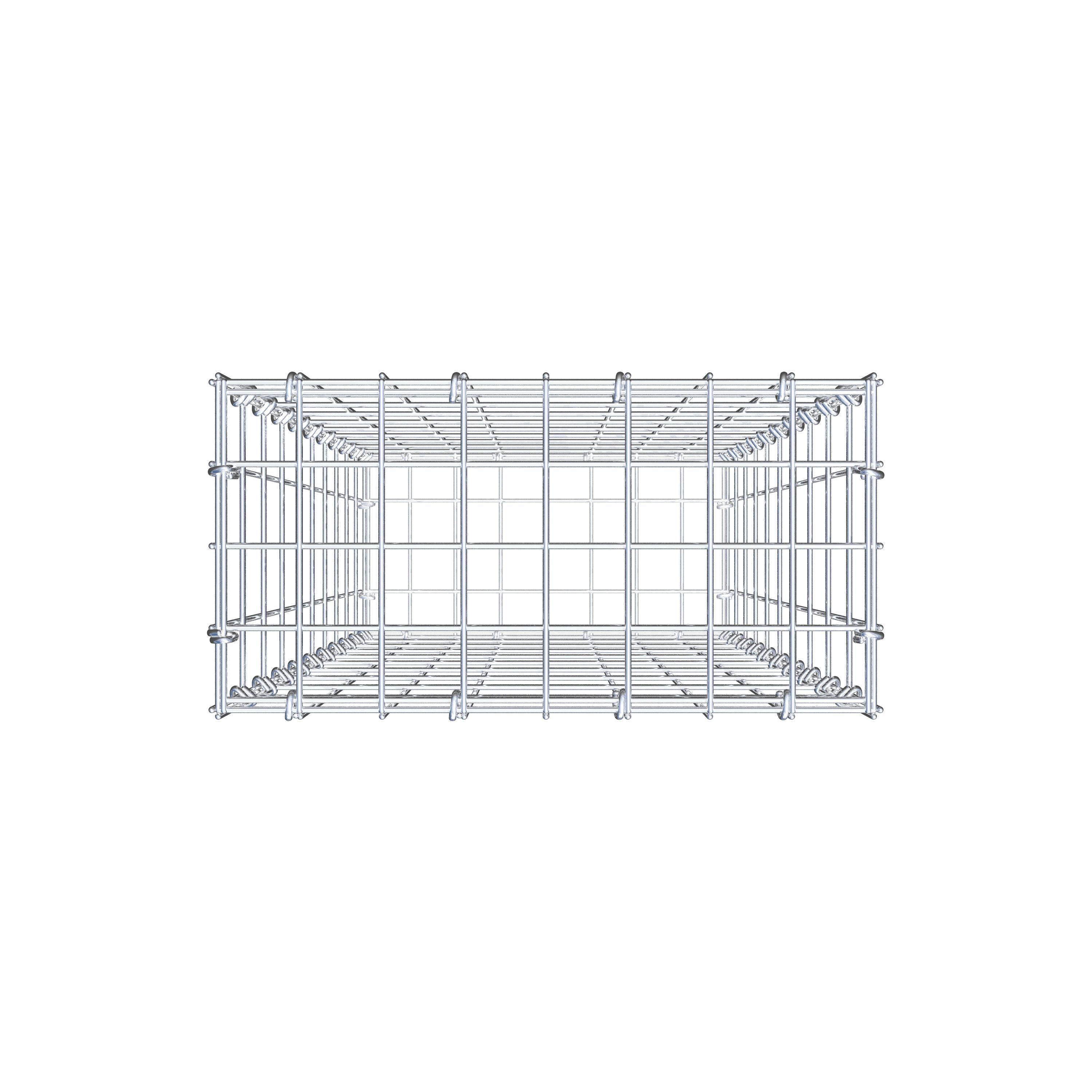 Gabion 100 cm x 40 cm x 20 cm (L x H x D), maskstorlek 5 cm x 10 cm, C-ring