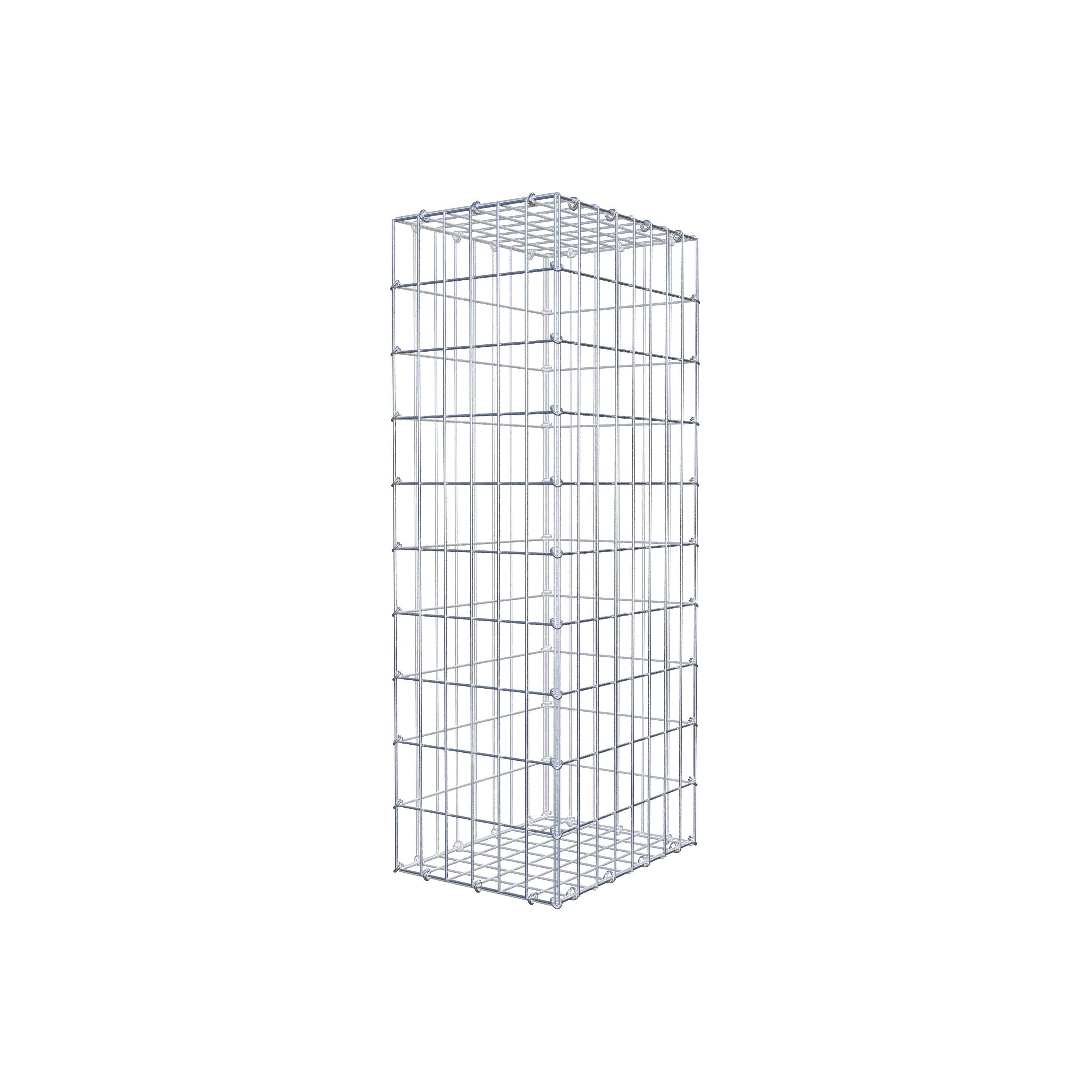 Gavión 100 cm x 40 cm x 30 cm (L x A x P), luz de malla 5 cm x 10 cm, anillo en C