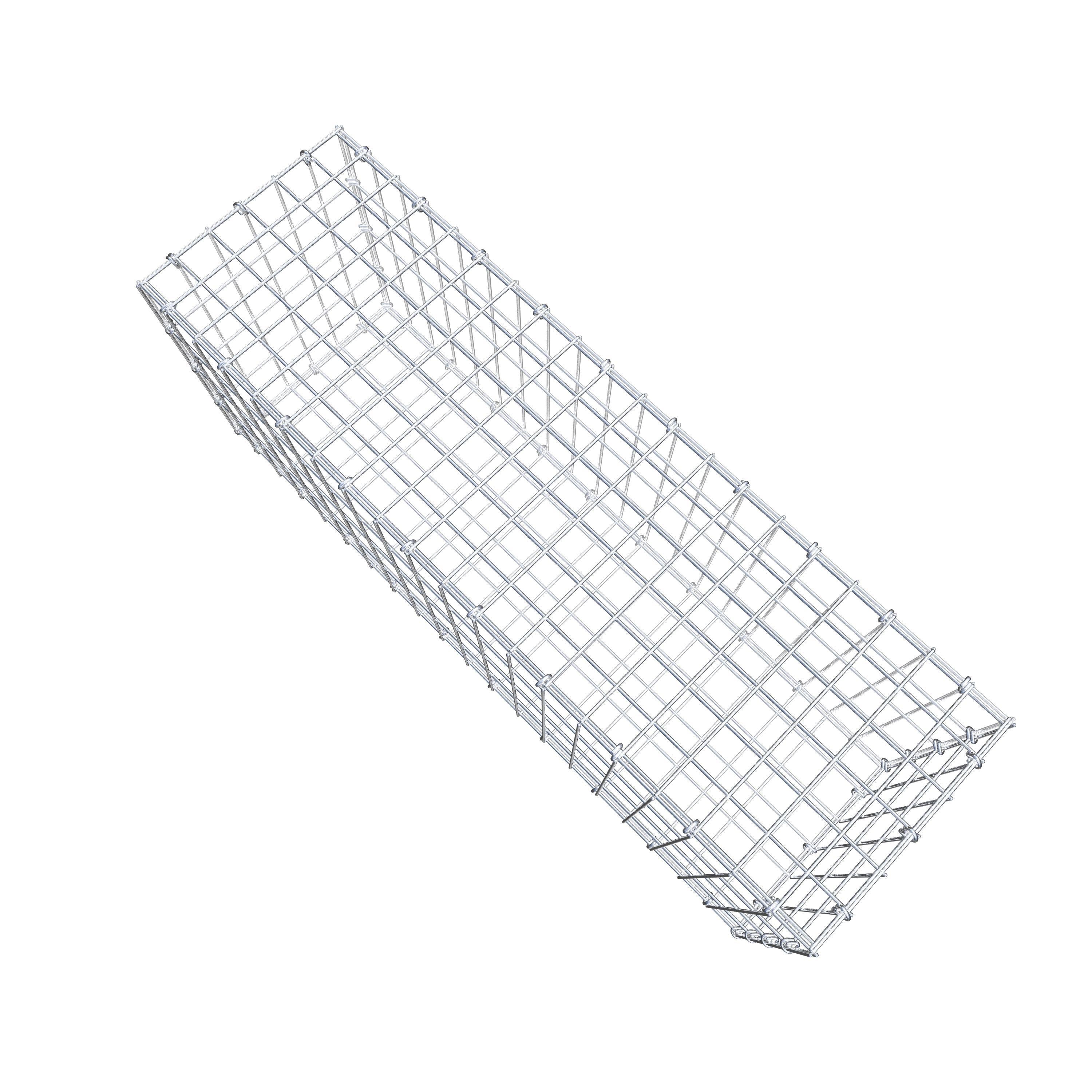 Gavión 100 cm x 40 cm x 30 cm (L x A x P), luz de malla 5 cm x 10 cm, anillo en C