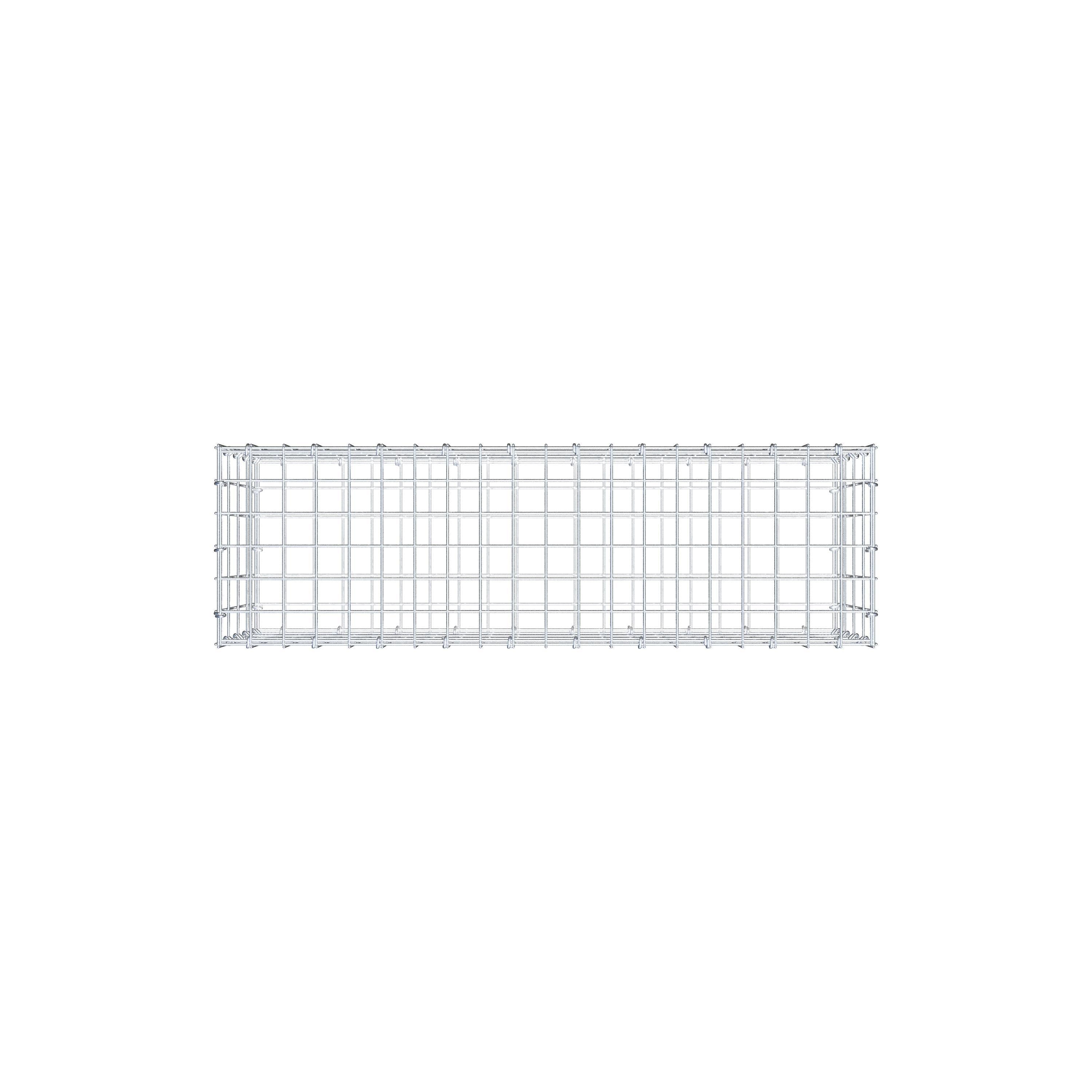 Gavión 100 cm x 40 cm x 30 cm (L x A x P), luz de malla 5 cm x 10 cm, anillo en C