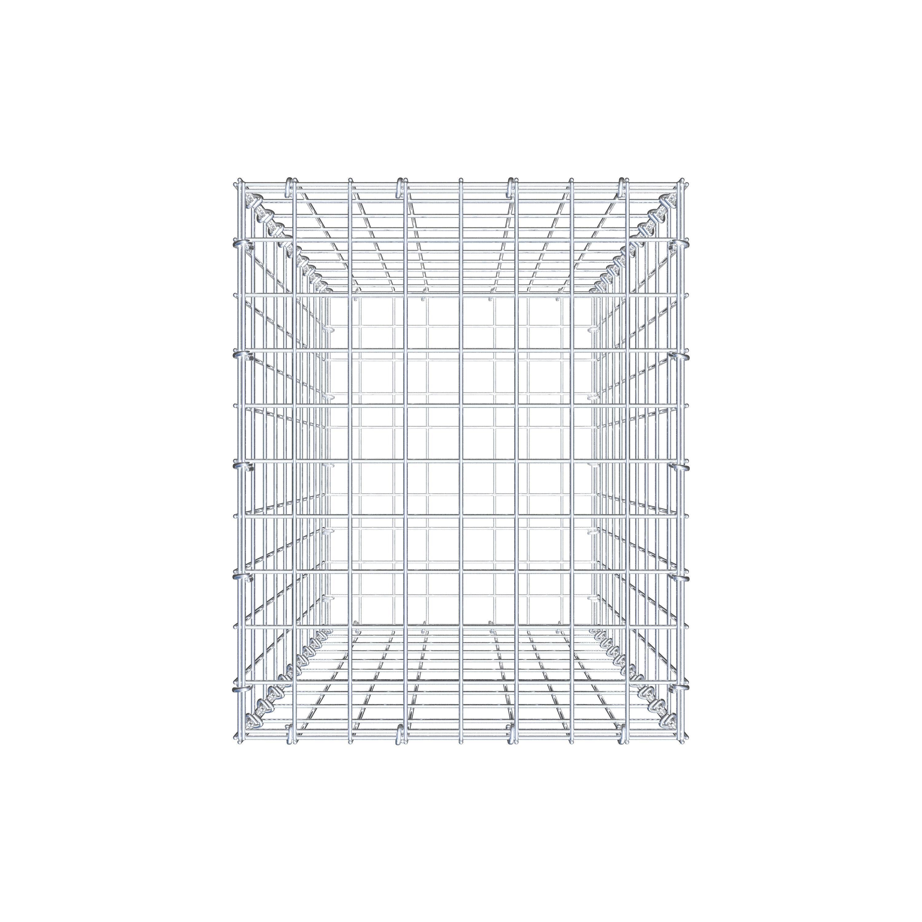 Gabion 100 cm x 40 cm x 50 cm (L x H x D), maskstorlek 5 cm x 10 cm, C-ring