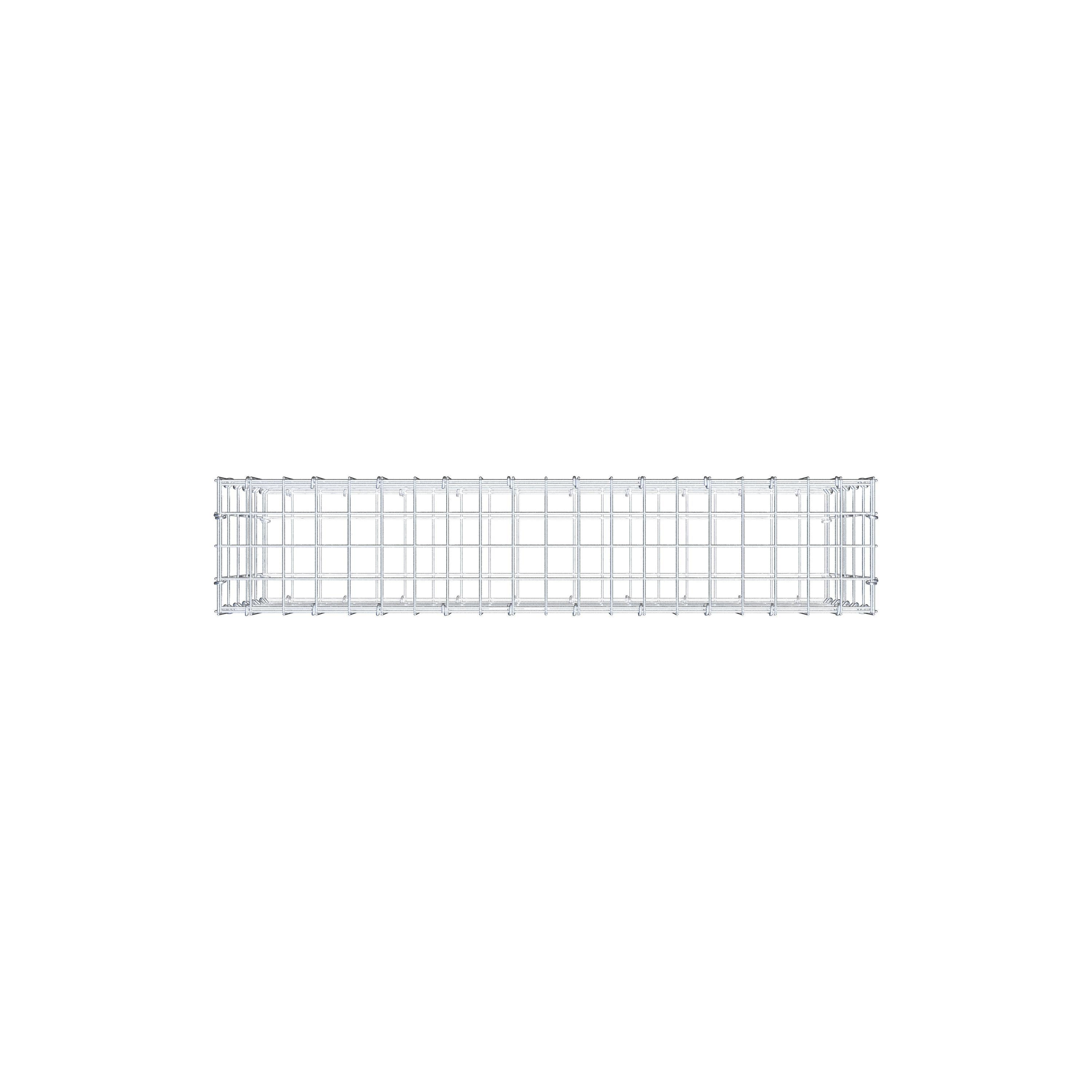 Schanskorf 100 cm x 50 cm x 20 cm (L x H x D), maaswijdte 5 cm x 10 cm, C-ring