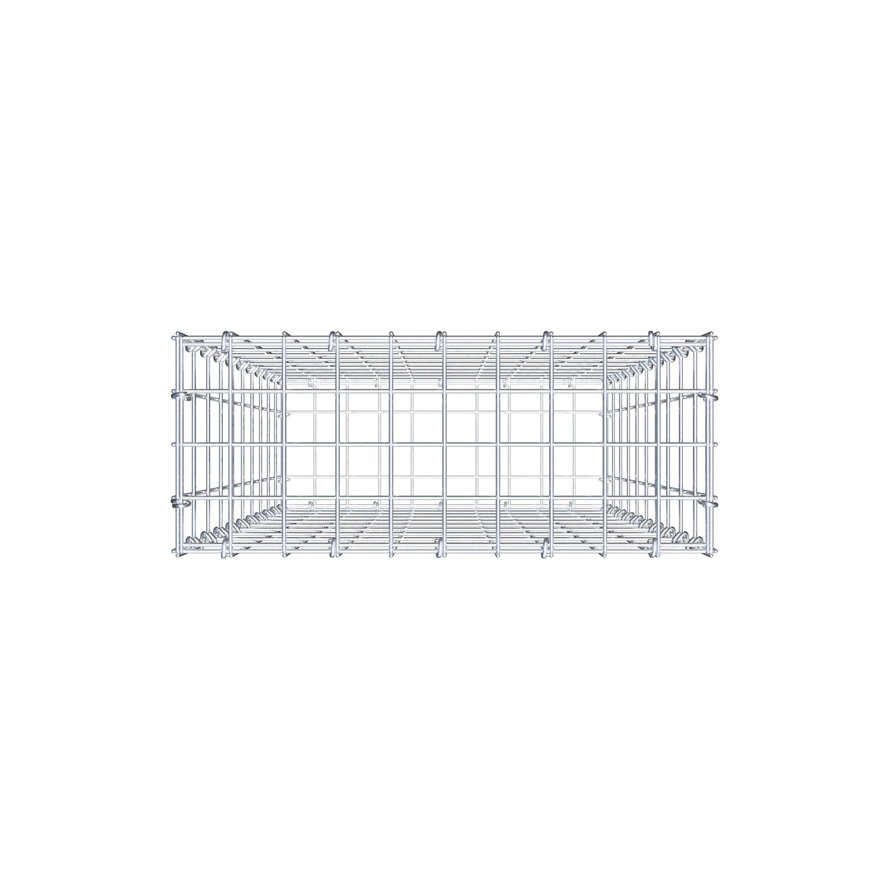 Schanskorf 100 cm x 50 cm x 20 cm (L x H x D), maaswijdte 5 cm x 10 cm, C-ring