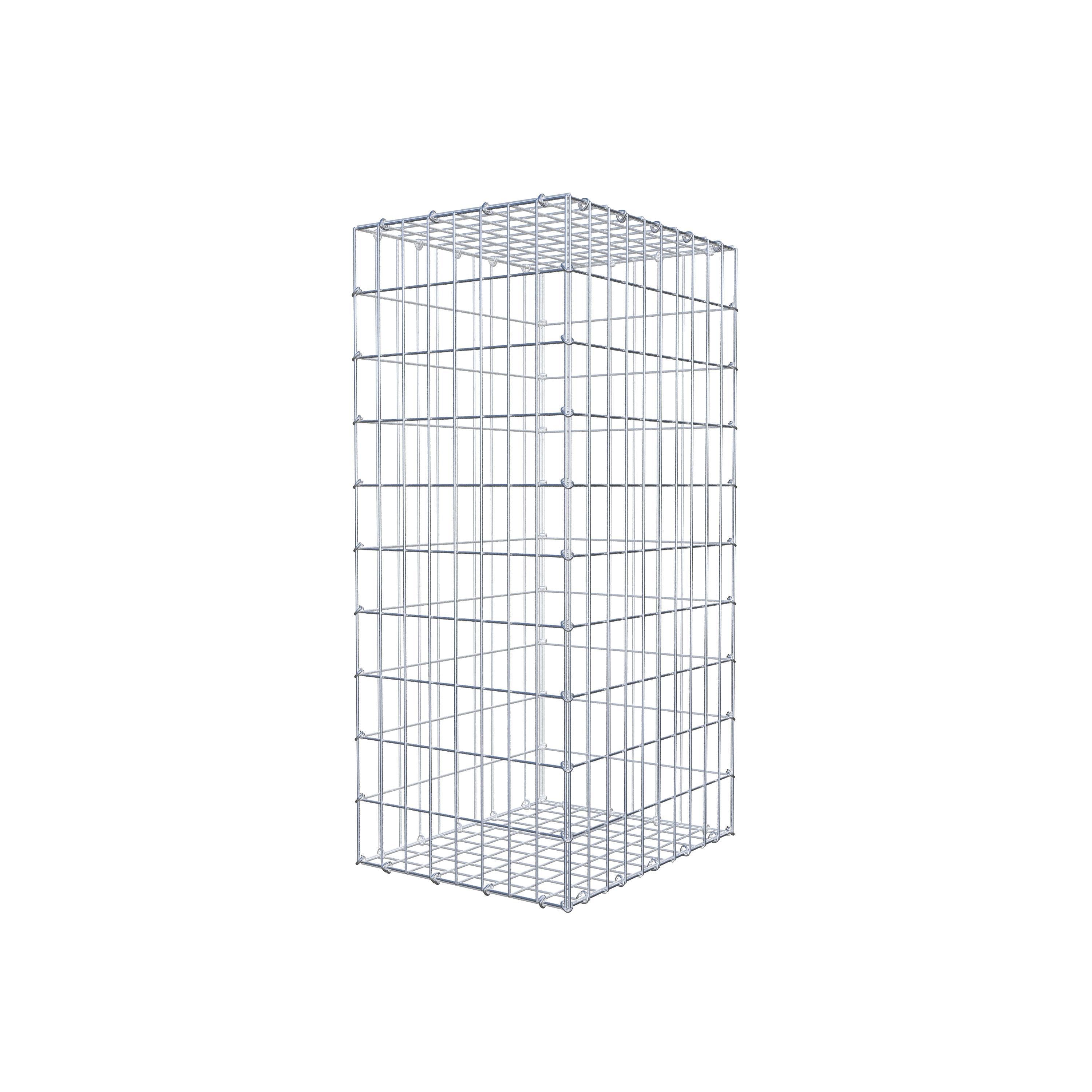 Gavión 100 cm x 50 cm x 40 cm (L x A x P), luz de malla 5 cm x 10 cm, anillo en C