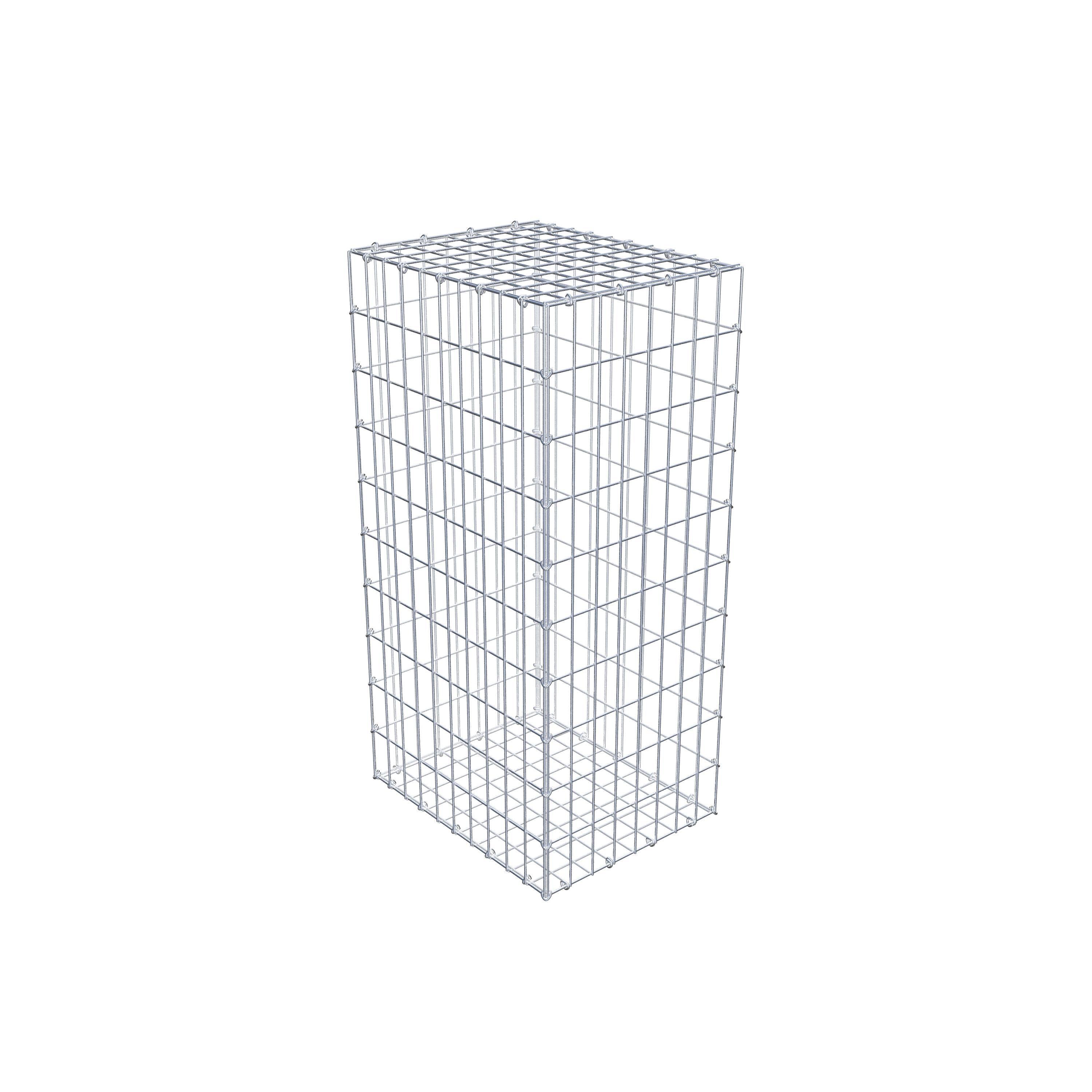 Gavión 100 cm x 50 cm x 40 cm (L x A x P), luz de malla 5 cm x 10 cm, anillo en C