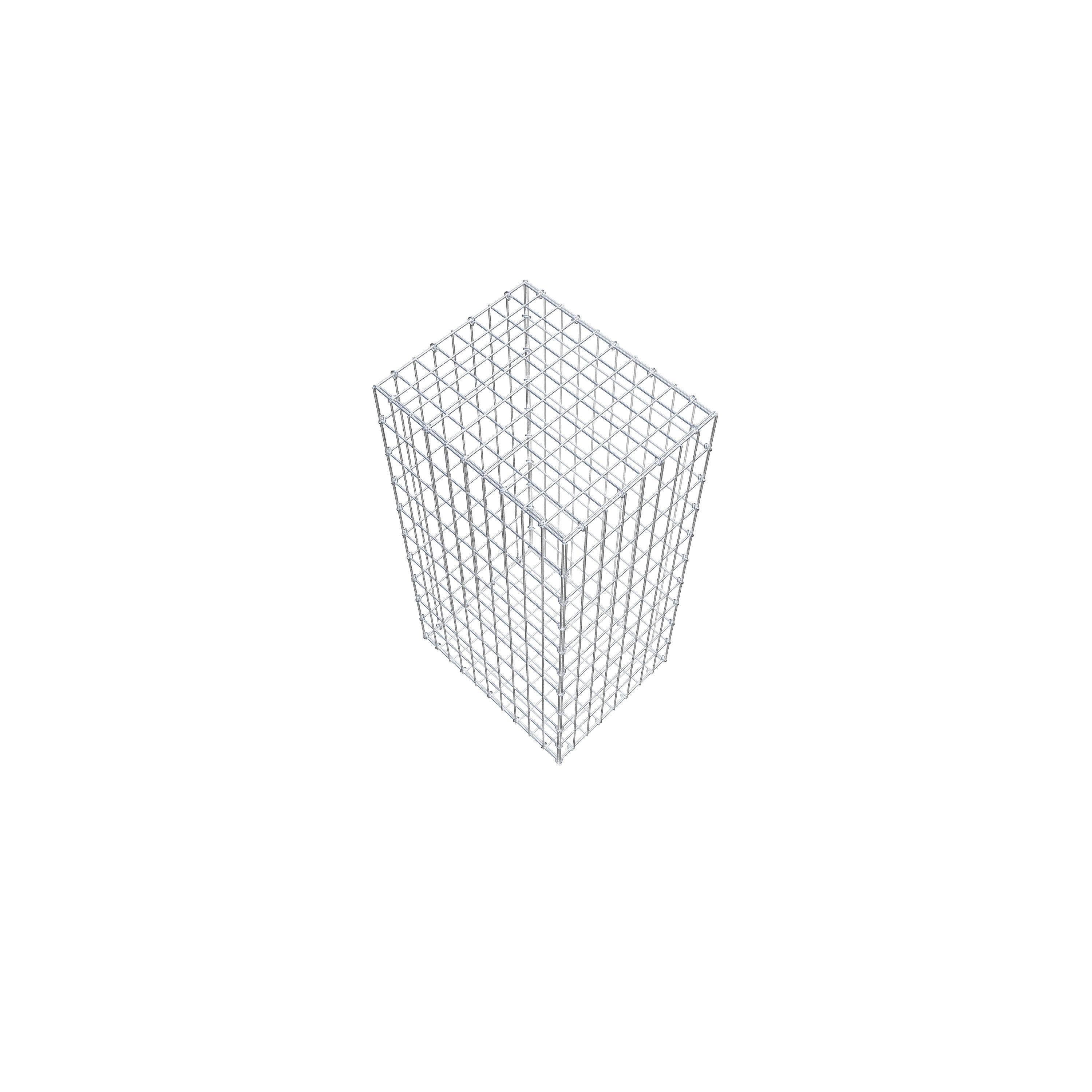 Gavión 100 cm x 50 cm x 40 cm (L x A x P), luz de malla 5 cm x 10 cm, anillo en C