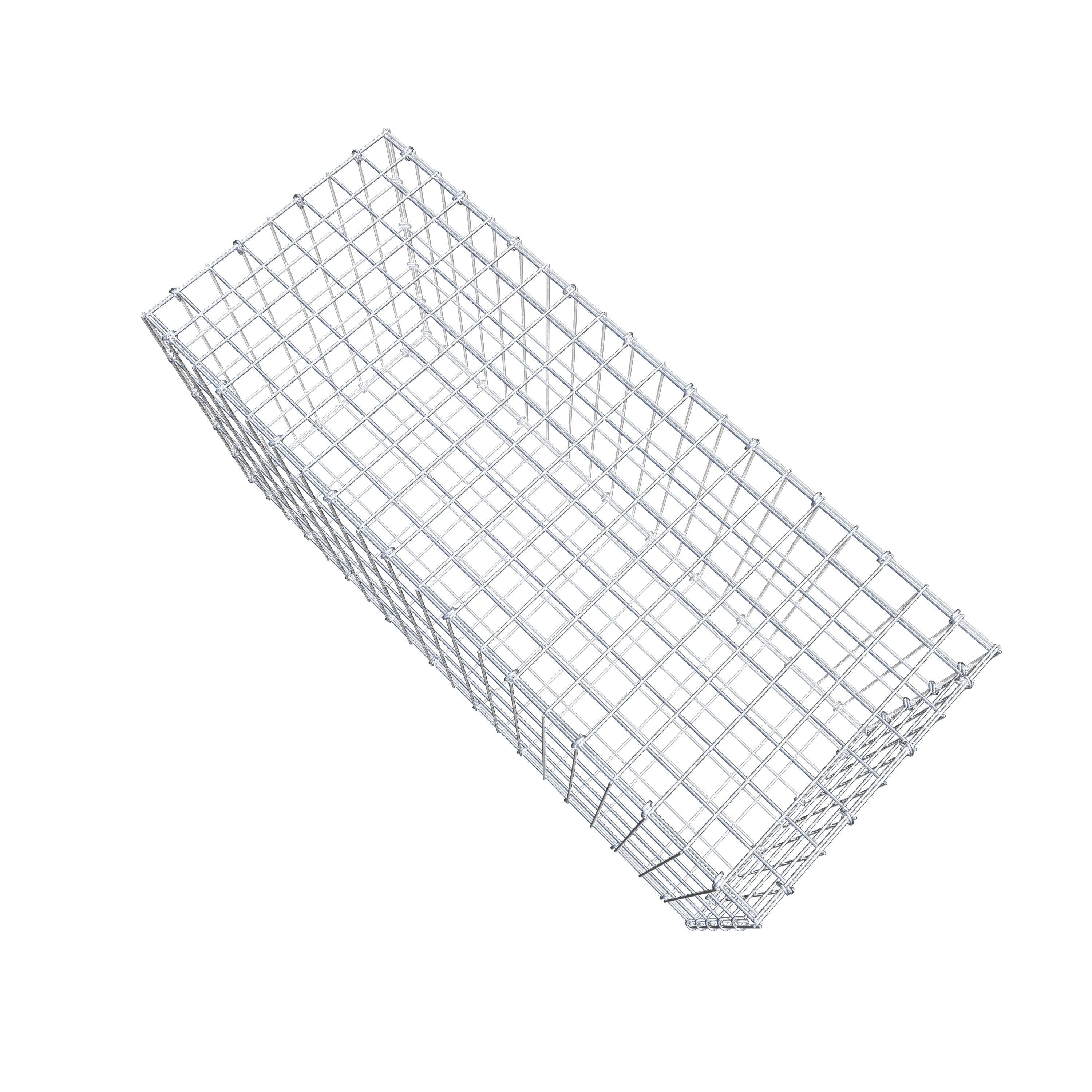 Gavión 100 cm x 50 cm x 40 cm (L x A x P), luz de malla 5 cm x 10 cm, anillo en C