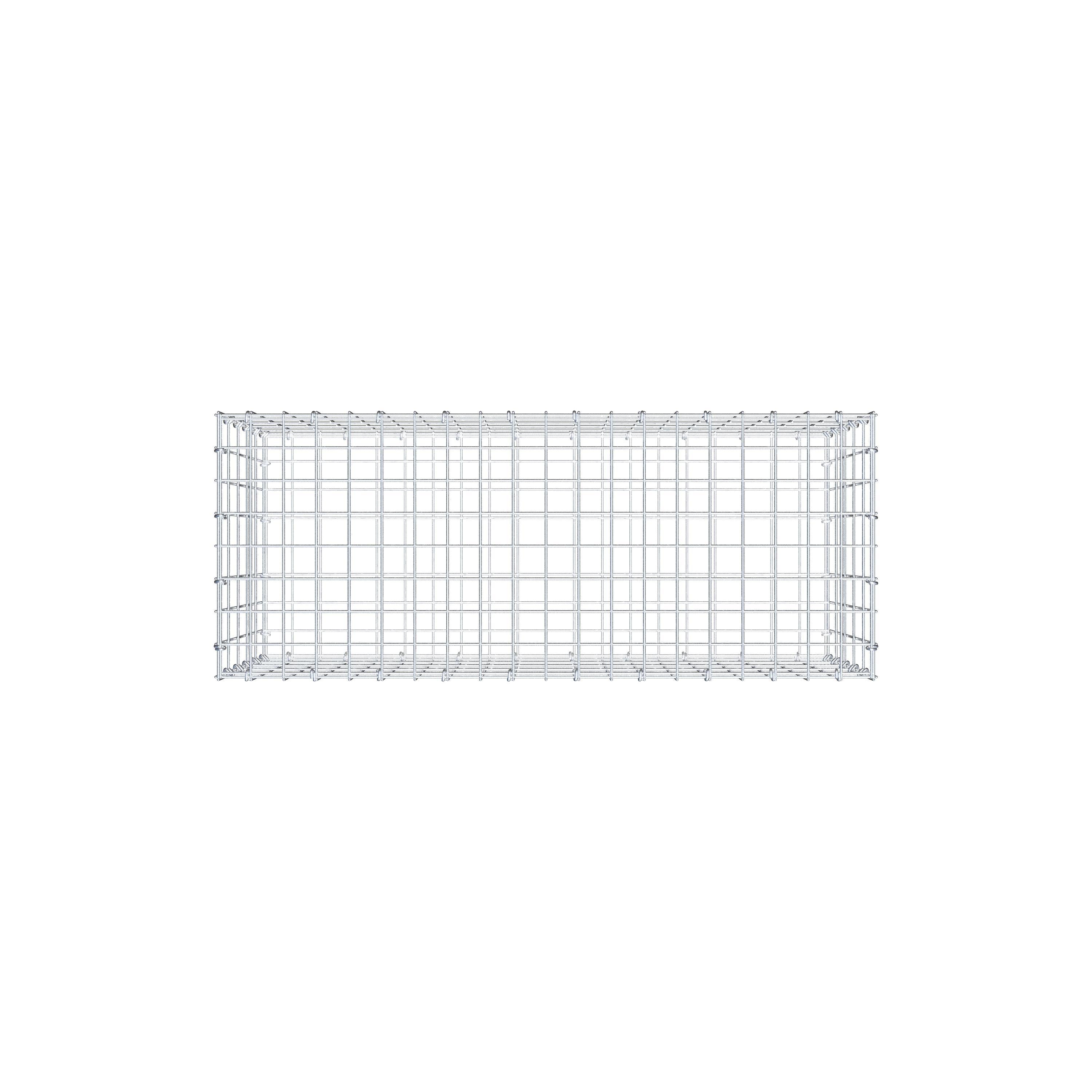 Gavión 100 cm x 50 cm x 40 cm (L x A x P), luz de malla 5 cm x 10 cm, anillo en C