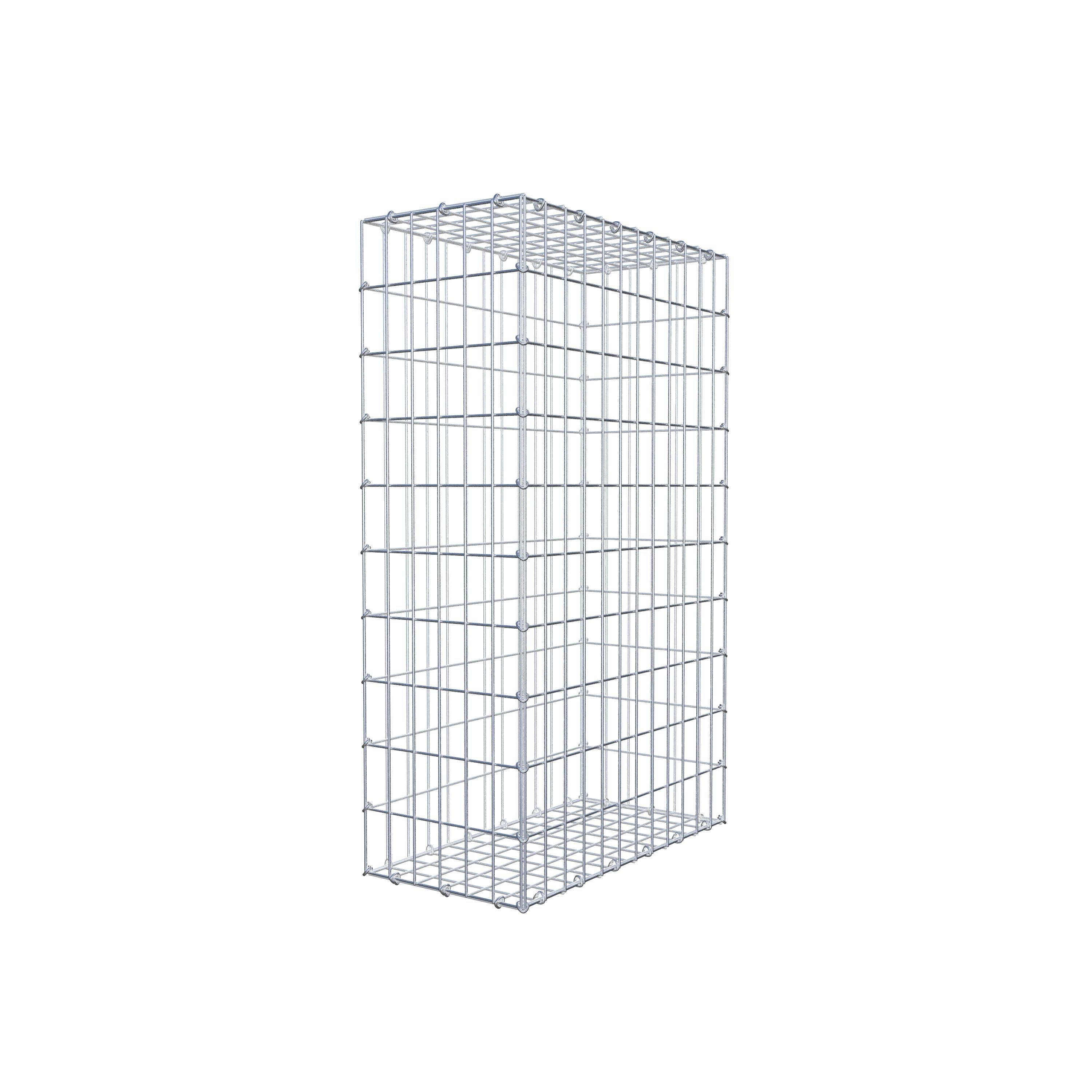 Gabion 100 cm x 60 cm x 30 cm (L x H x D), maskstorlek 5 cm x 10 cm, C-ring